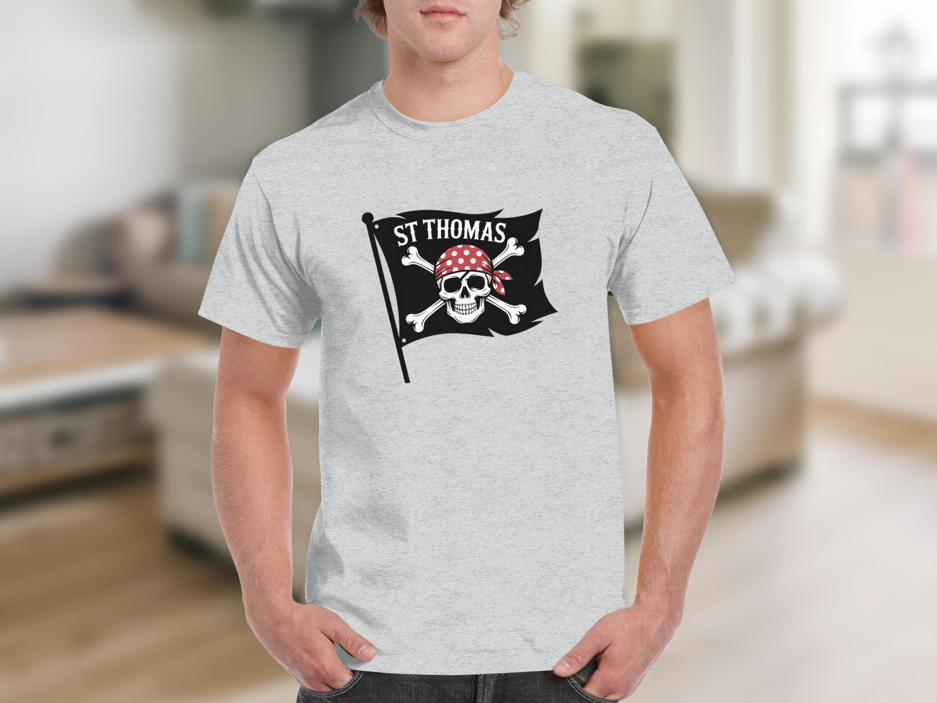 St Thomas Pirate Flag Graphic T-shirt product type