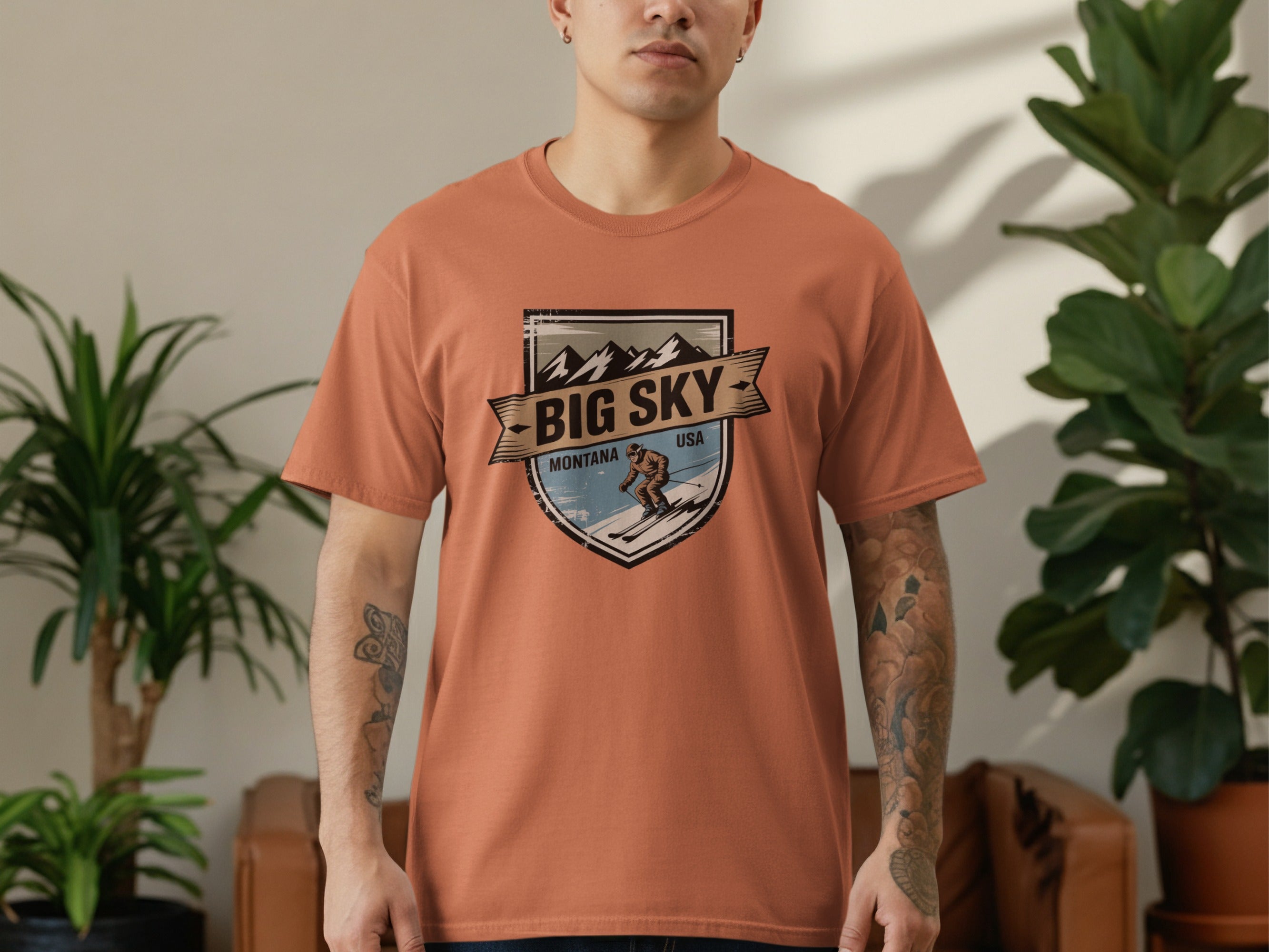 Big Sky Montana USA Graphic Casual T-Shirt