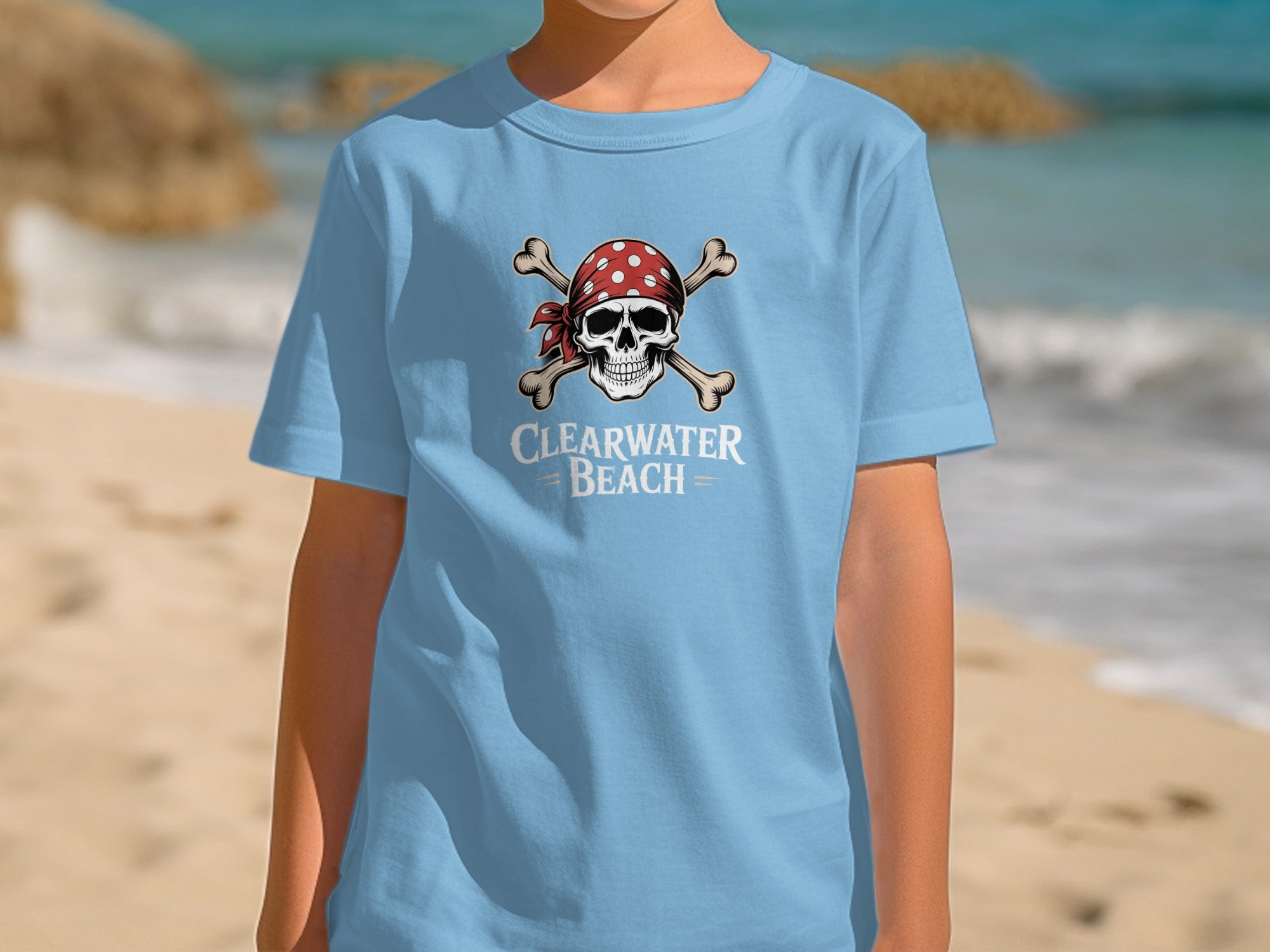 Clearwater Beach Skull and Crossbones T-Shirt product