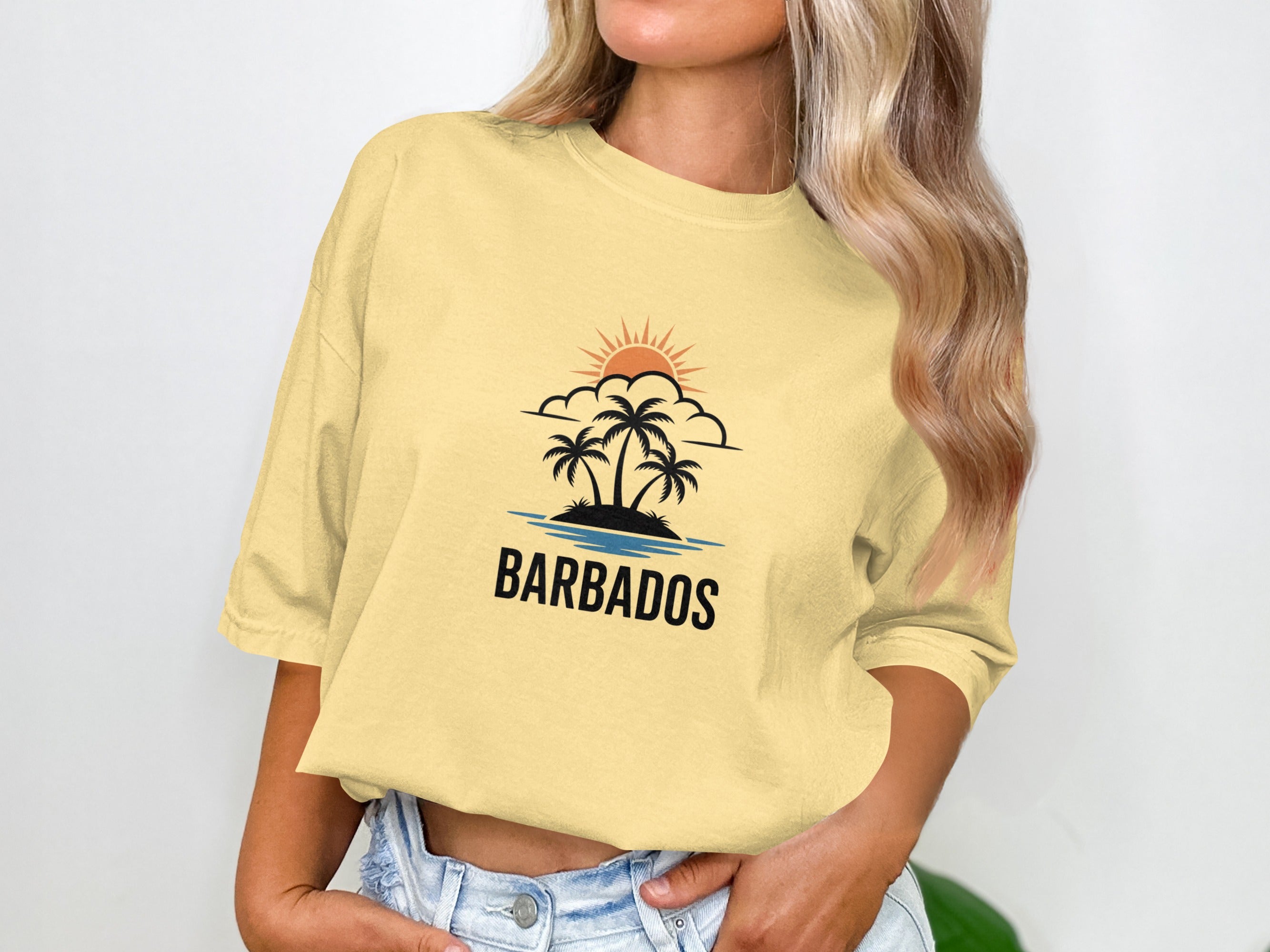 Barbados Beach Sunset Graphic Printed T-Shirt product type