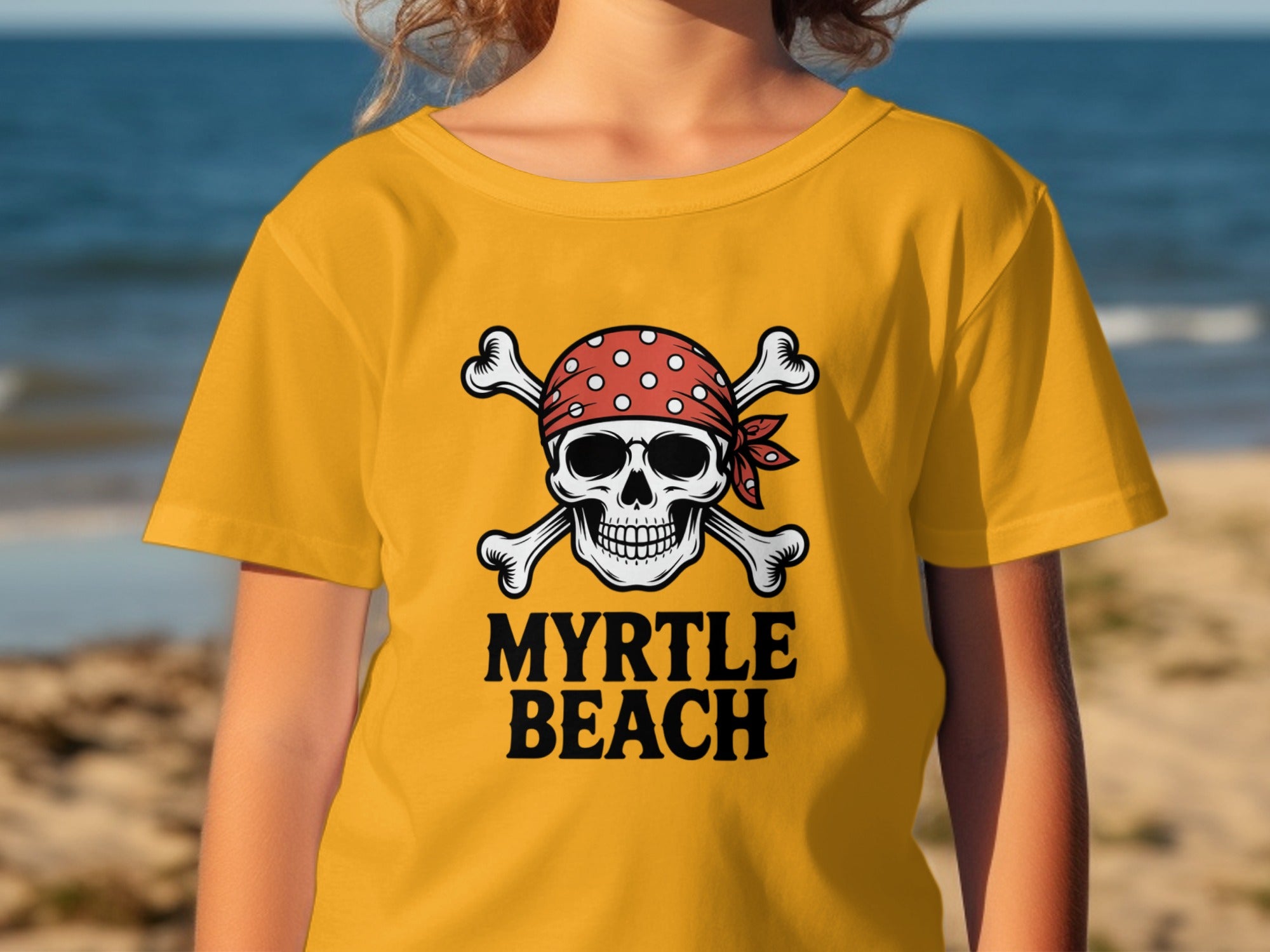 Myrtle Beach Pirate Skull Graphic T-Shirt product
