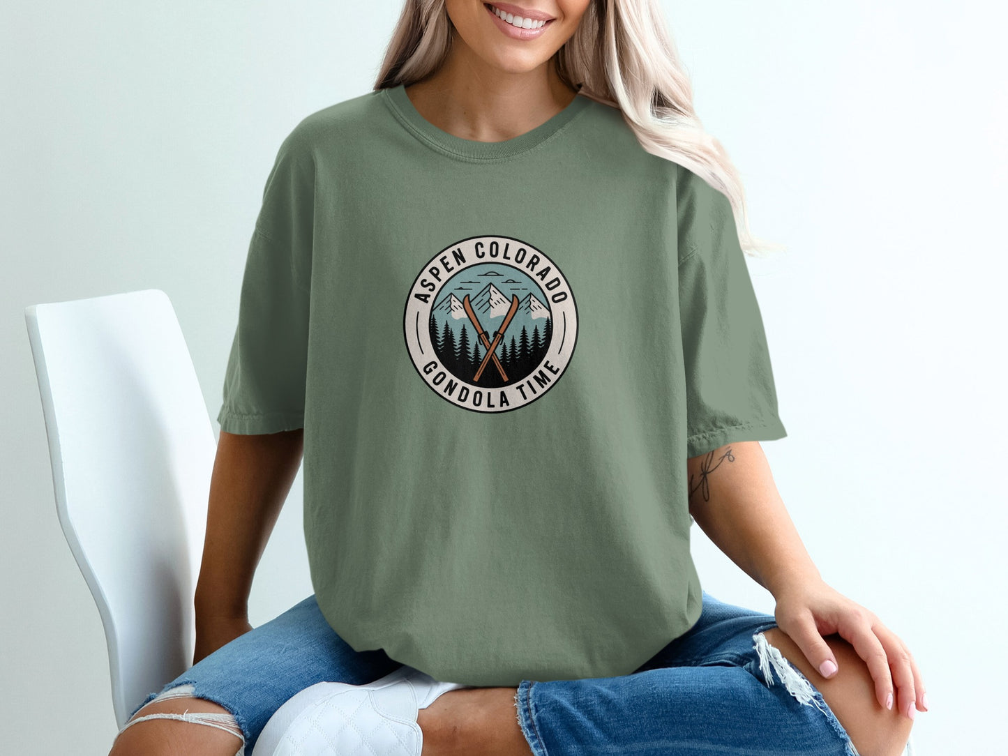 Aspen Colorado Gondola Time Graphic T-Shirt product type