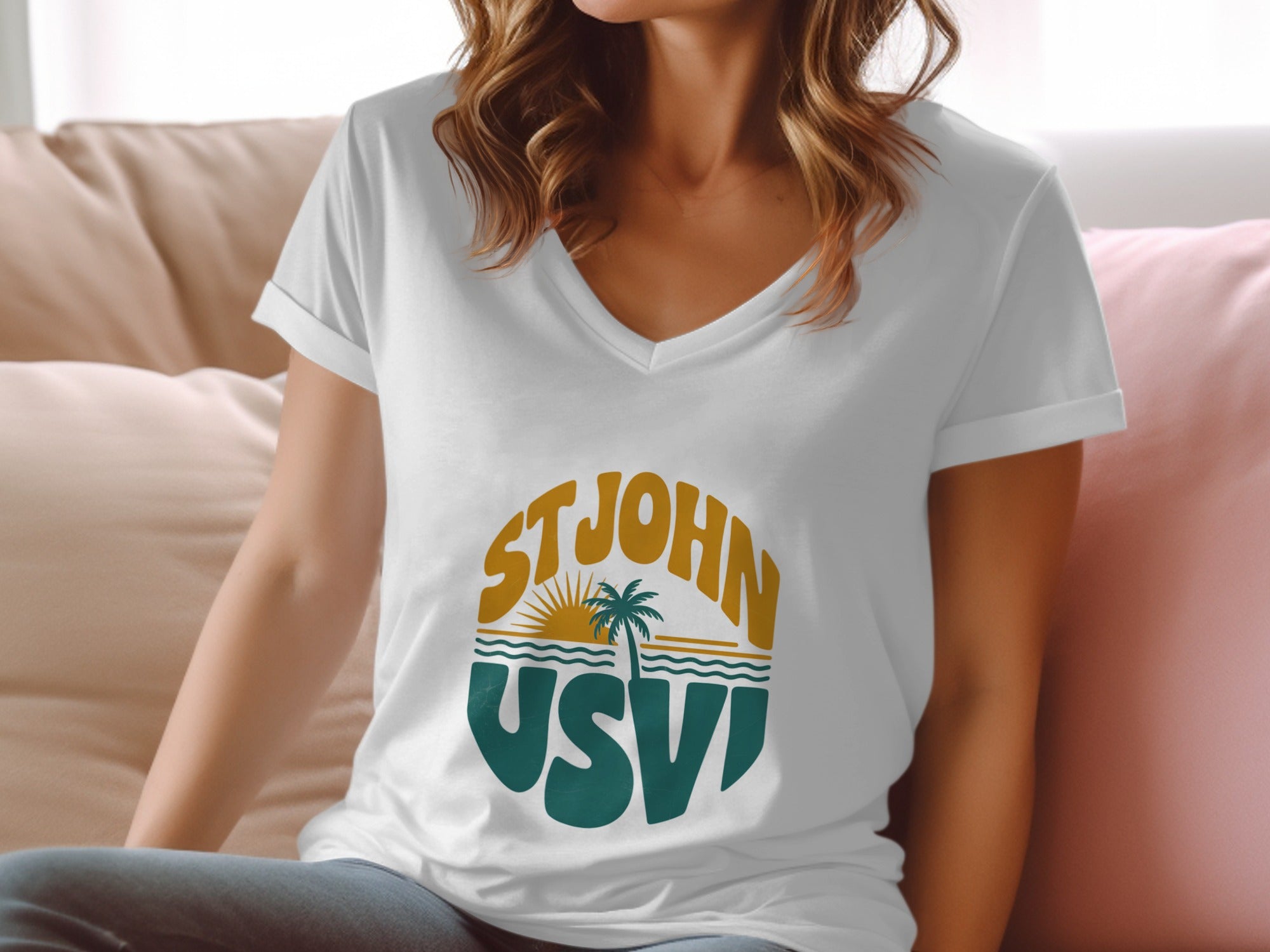 St John USVI Graphic Print Casual Wear Tee product type