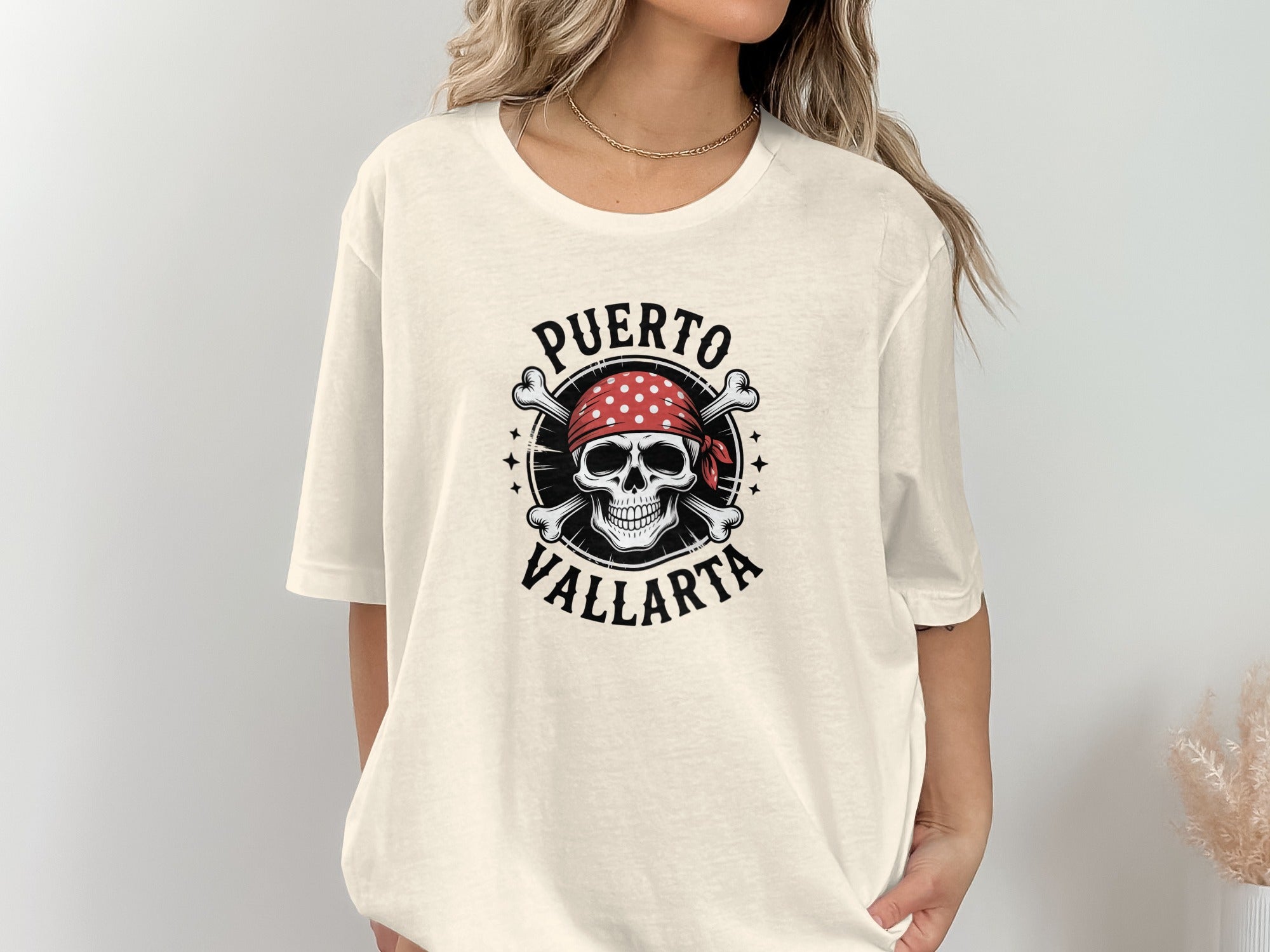 Puerto Vallarta Skull Graphic Printed Shirt product