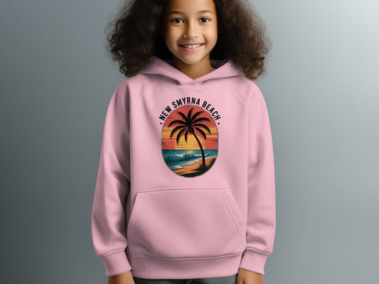 New Smyrna Beach Palm Tree Graphic Hoodie product