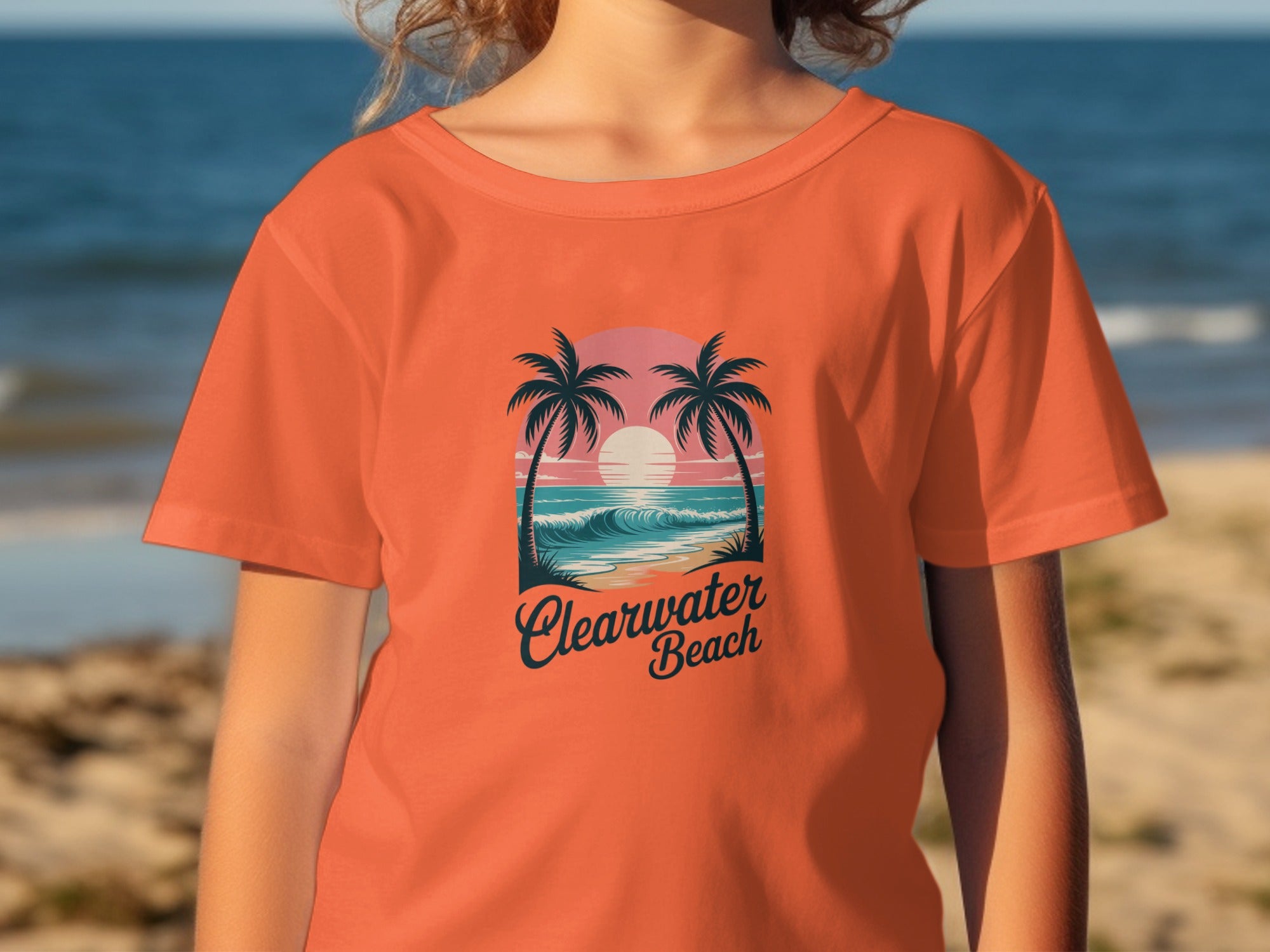 Clearwater Beach Palm Trees Sunset Design T-Shirt product type