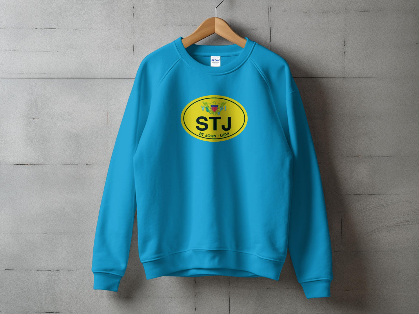 St John Womens Sweatshirt Carolina Blue