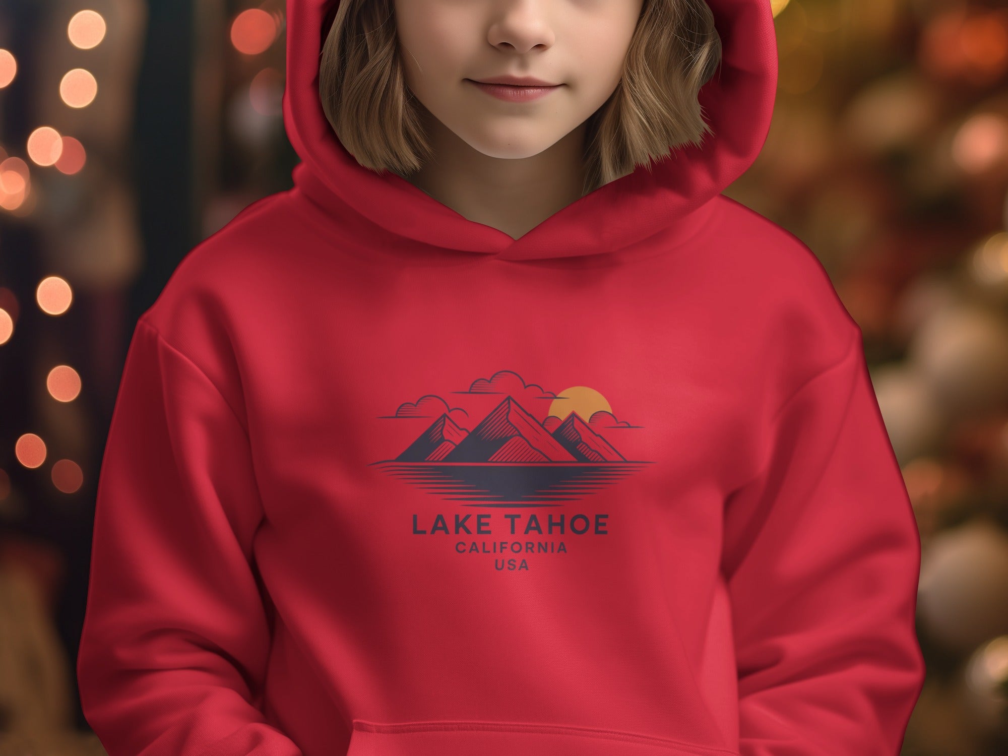 Lake Tahoe California USA Red Hoodie Product