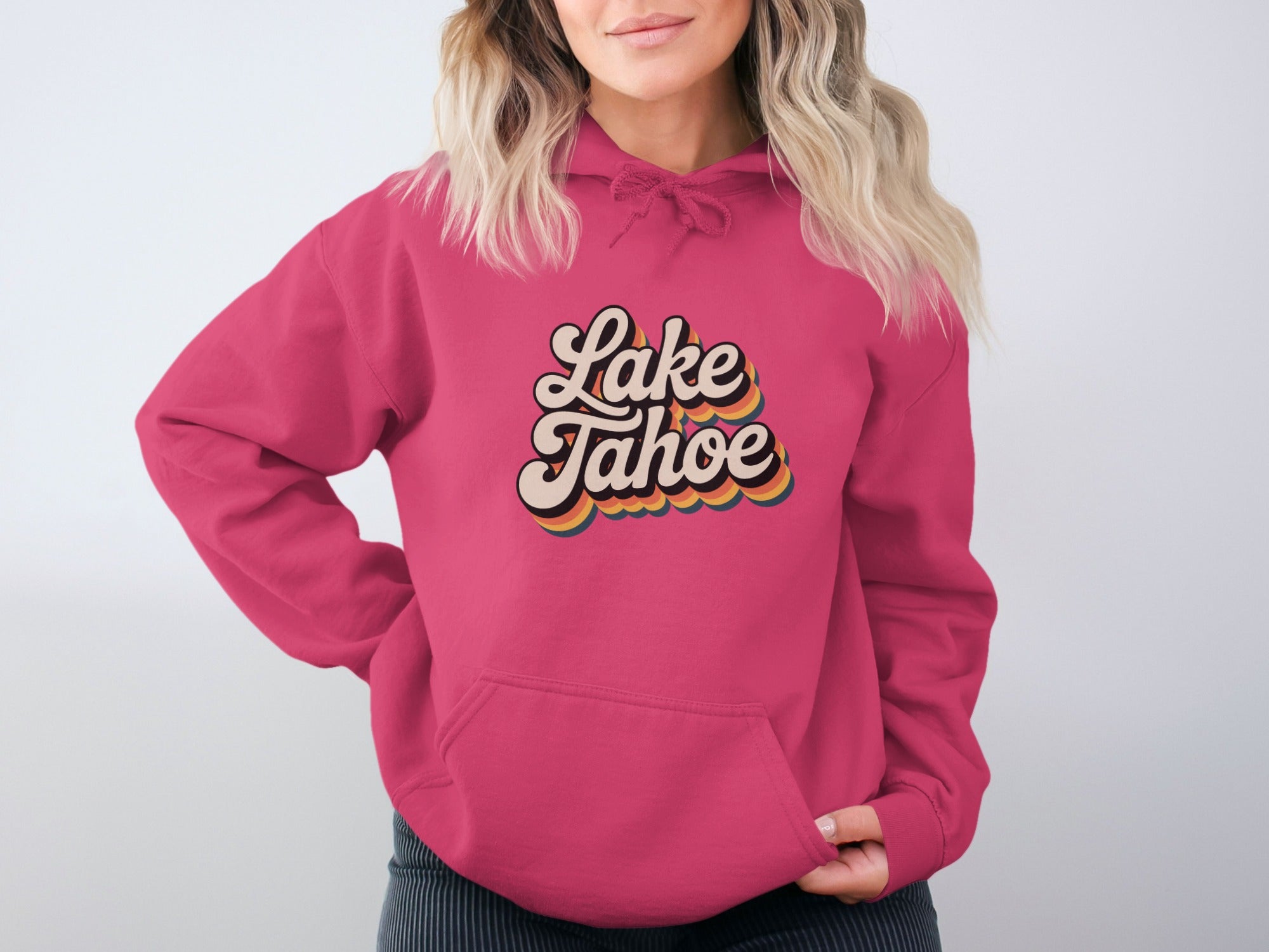 Lake Tahoe Retro Hoodie with Vibrant Graphic Design