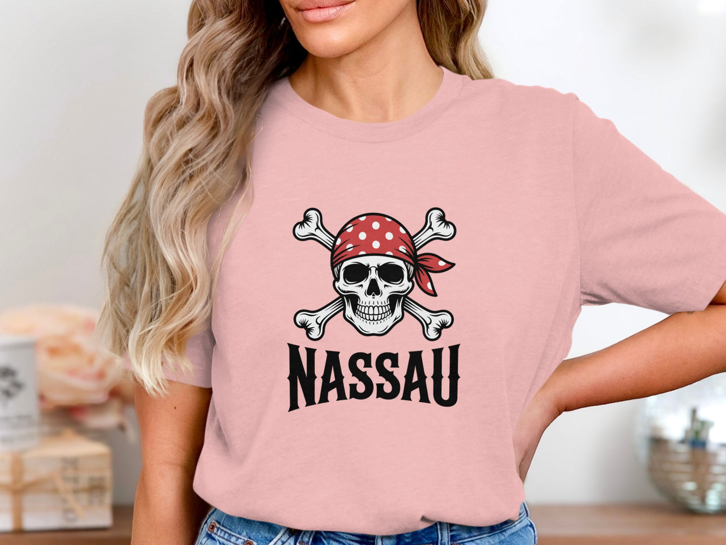 Nassau Pirate Skull and Crossbones Graphic Tee product type