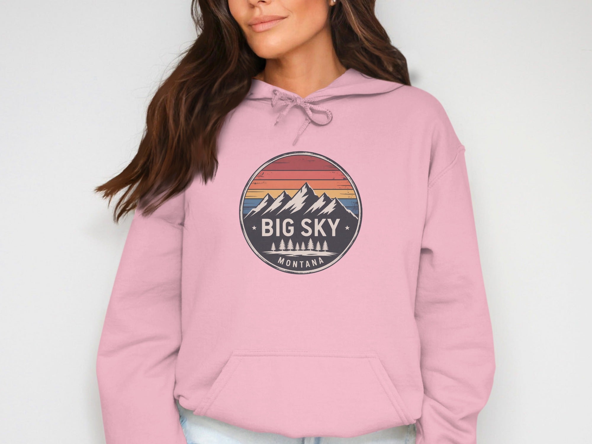Big Sky Montana Hoodie with Stylish Mountain Design