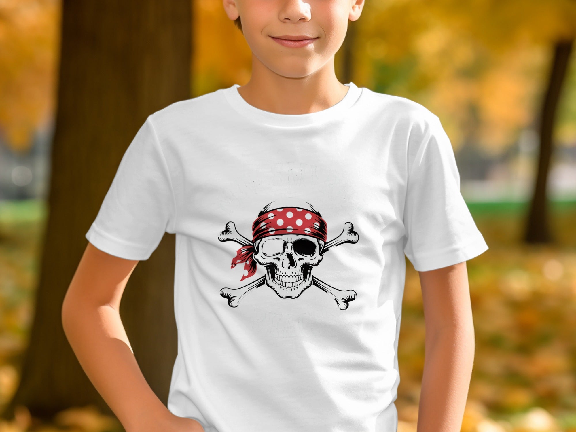 Pirate Skull With Red Bandana Youth T-shirt product