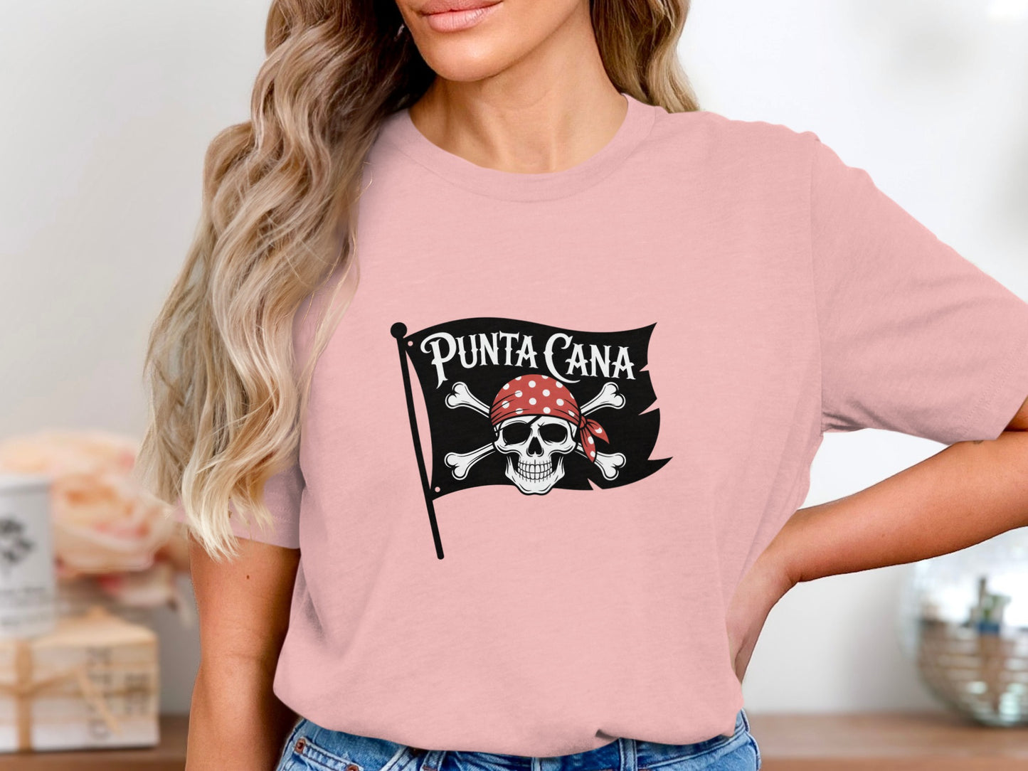 Punta Cana Skull Flag Graphic Design T-Shirt product