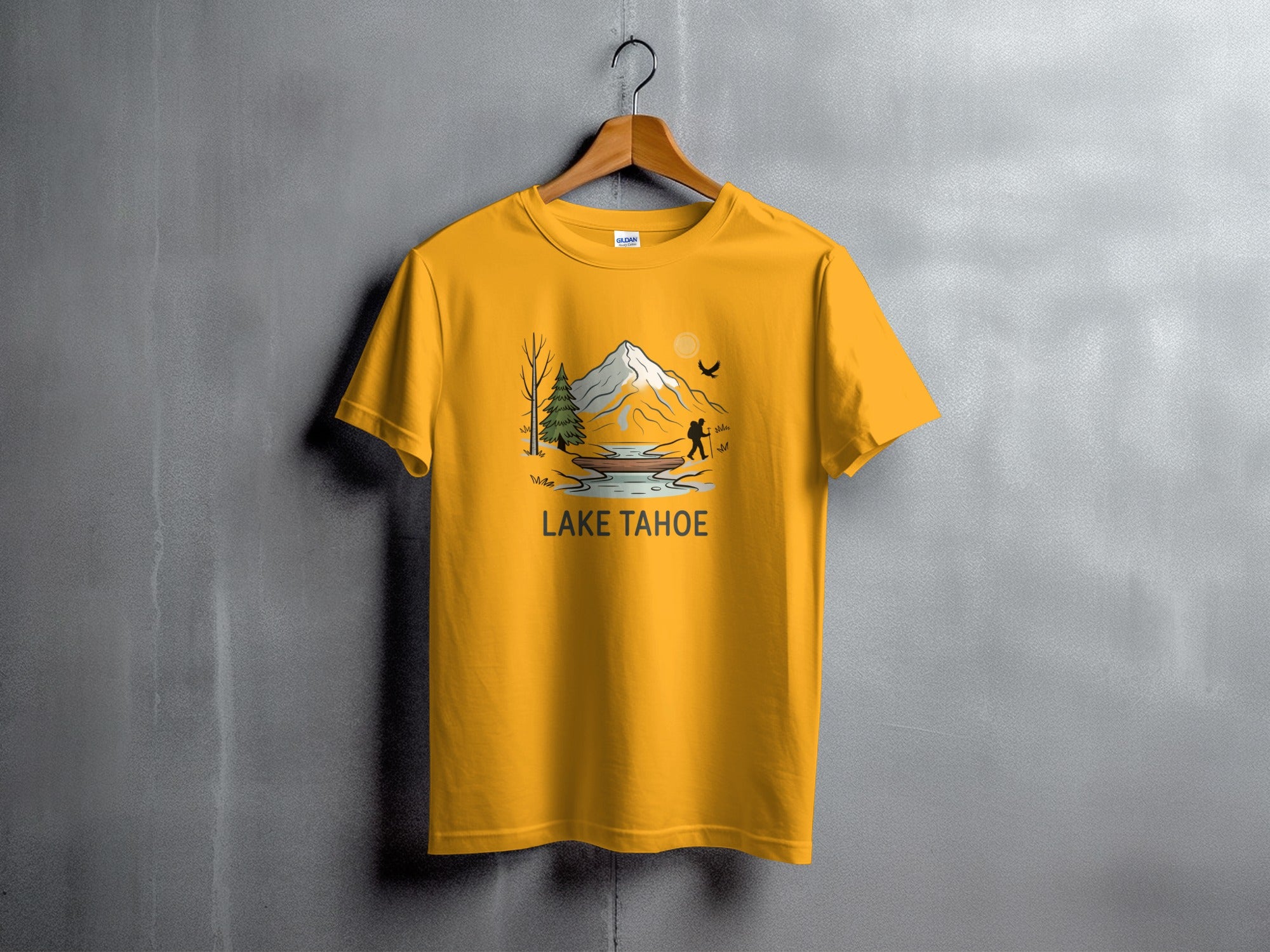 Lake Tahoe Mountain Hiking Scene T-Shirt