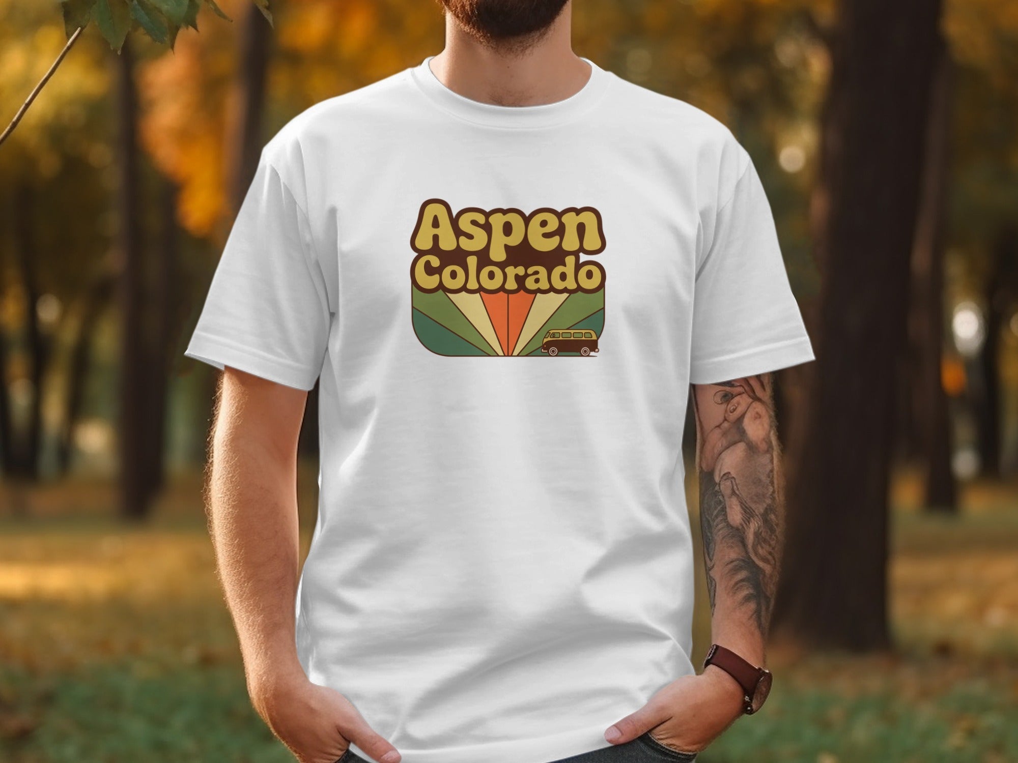 Aspen Colorado Retro Graphic Tee Shirt product