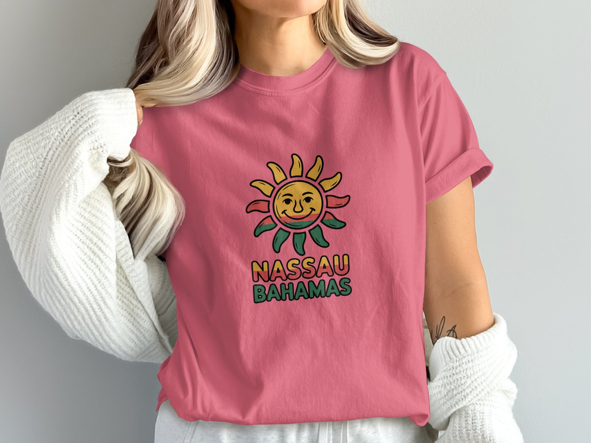 Nassau Bahamas Sun Graphic Womens T-Shirt product