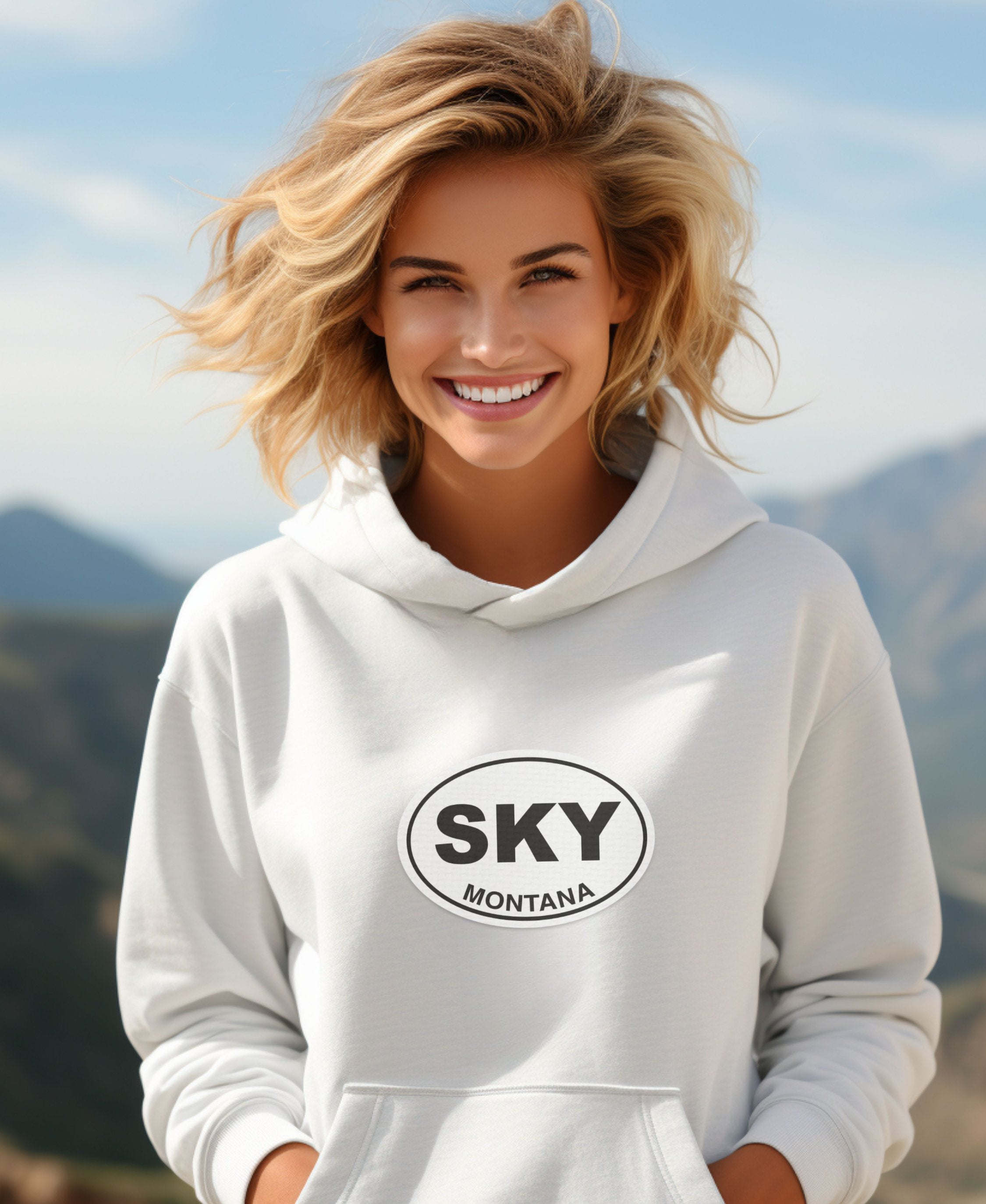 Big Sky Powder Runs & Cozy Vibes Womens Hoodie