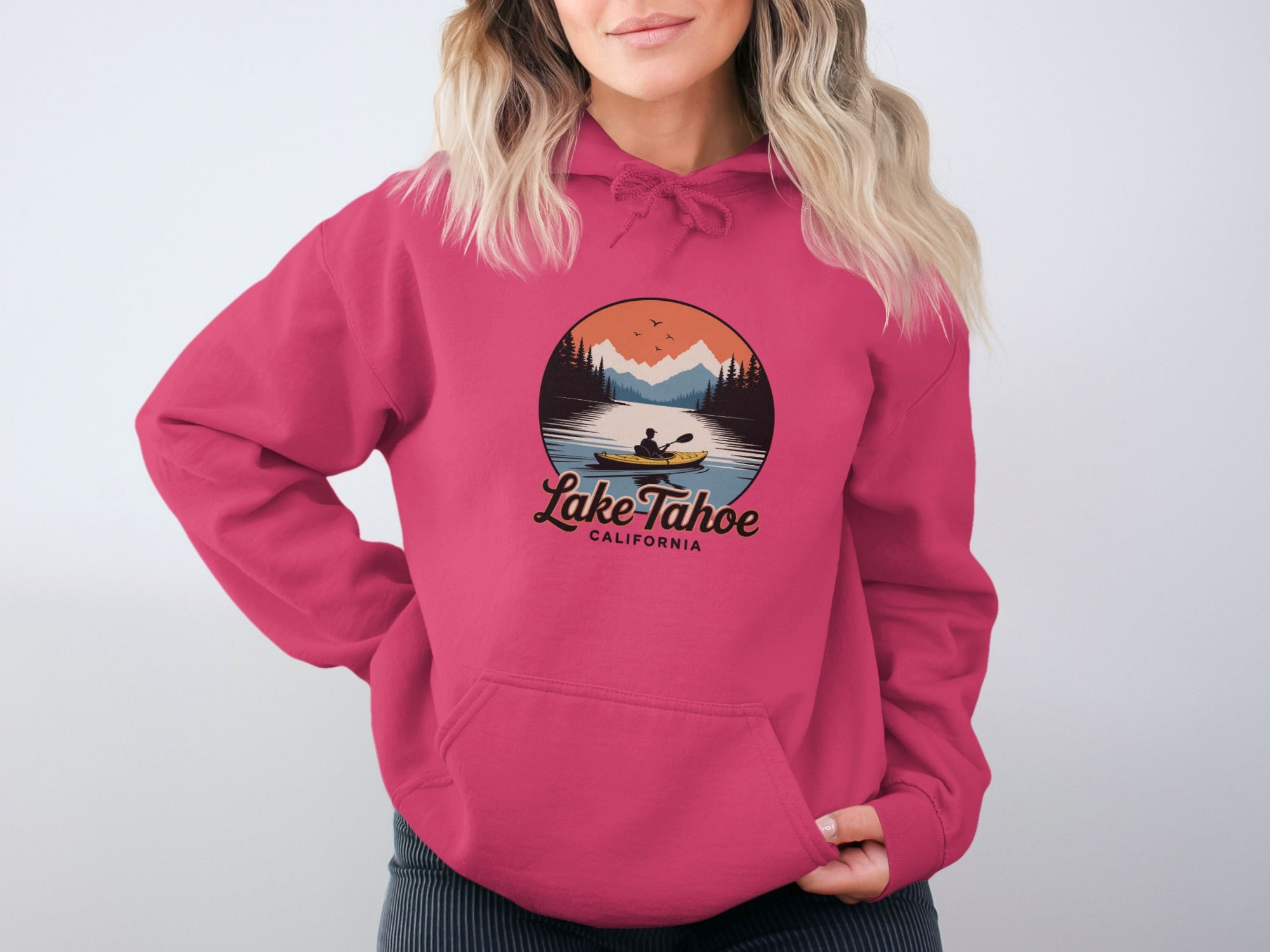 Lake Tahoe California Kayak Scene Hoodie Product