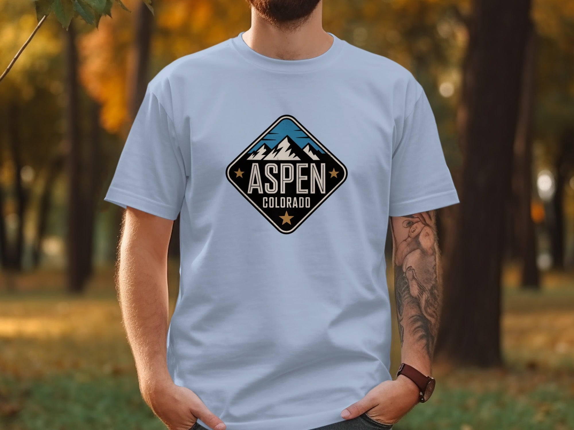 Aspen Colorado Mountain Design Graphic T-Shirts product