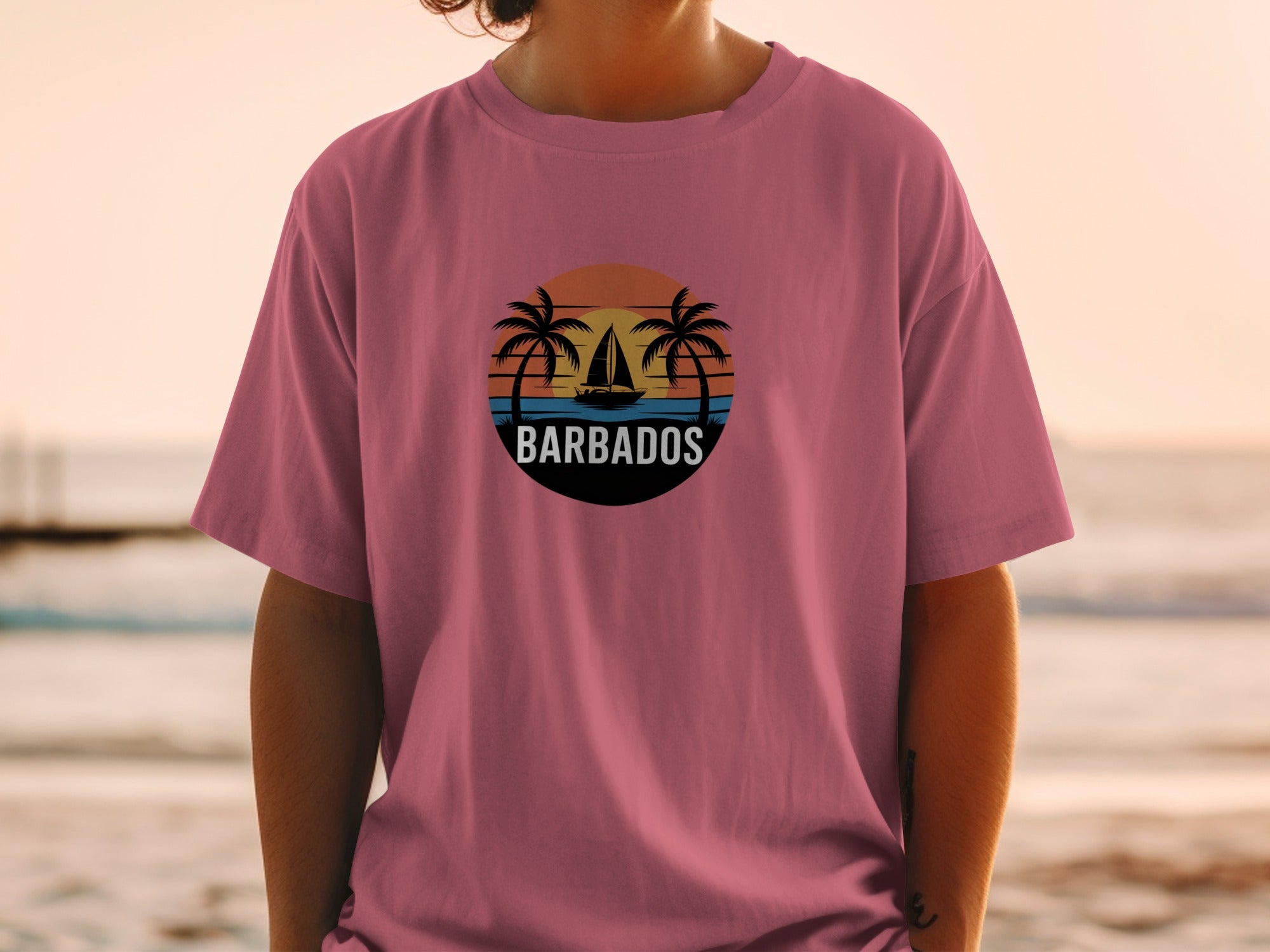 Sunset Beach Barbados Graphic T-Shirt product