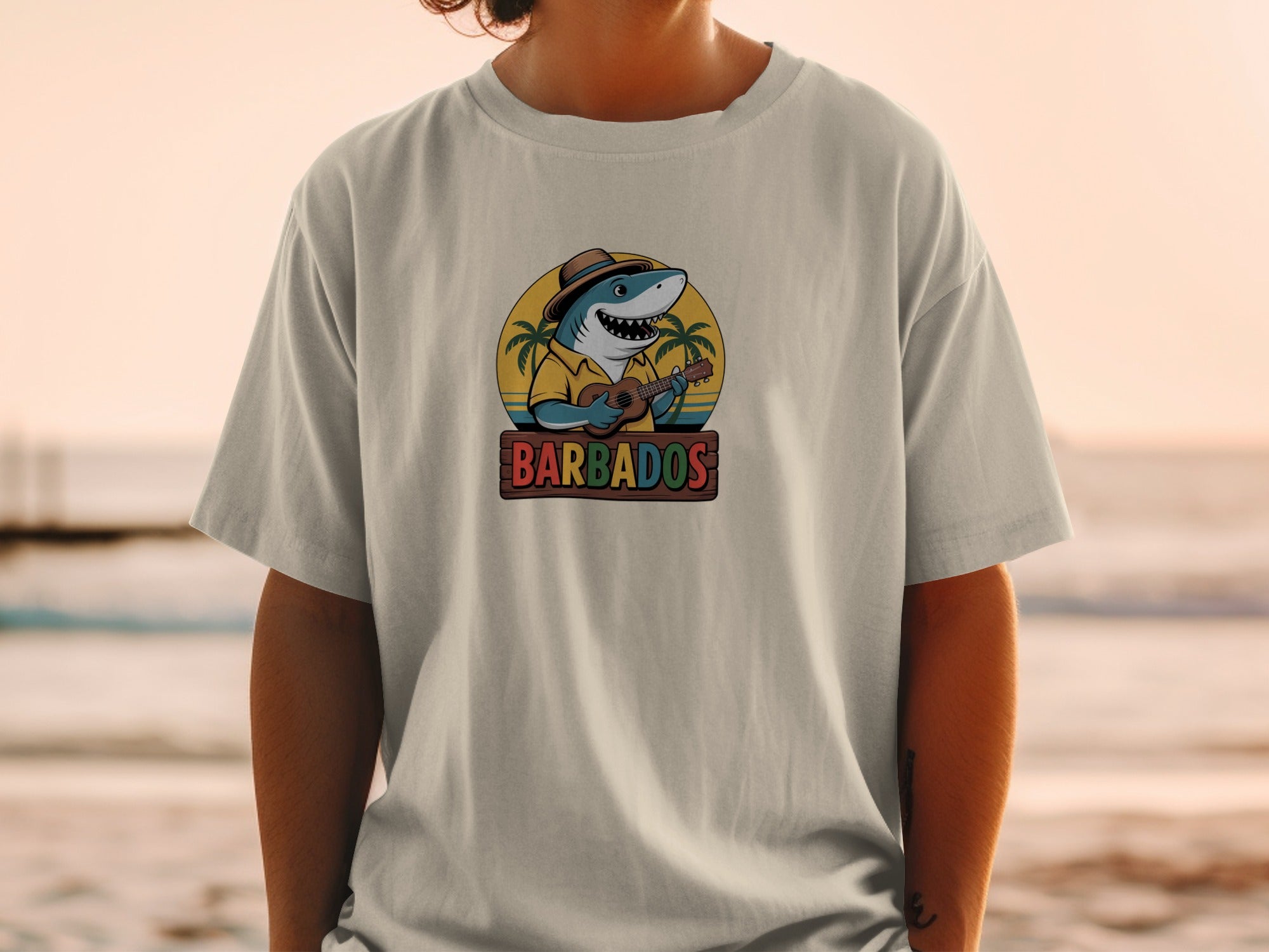 Barbados Beach Shark Graphic Tee product