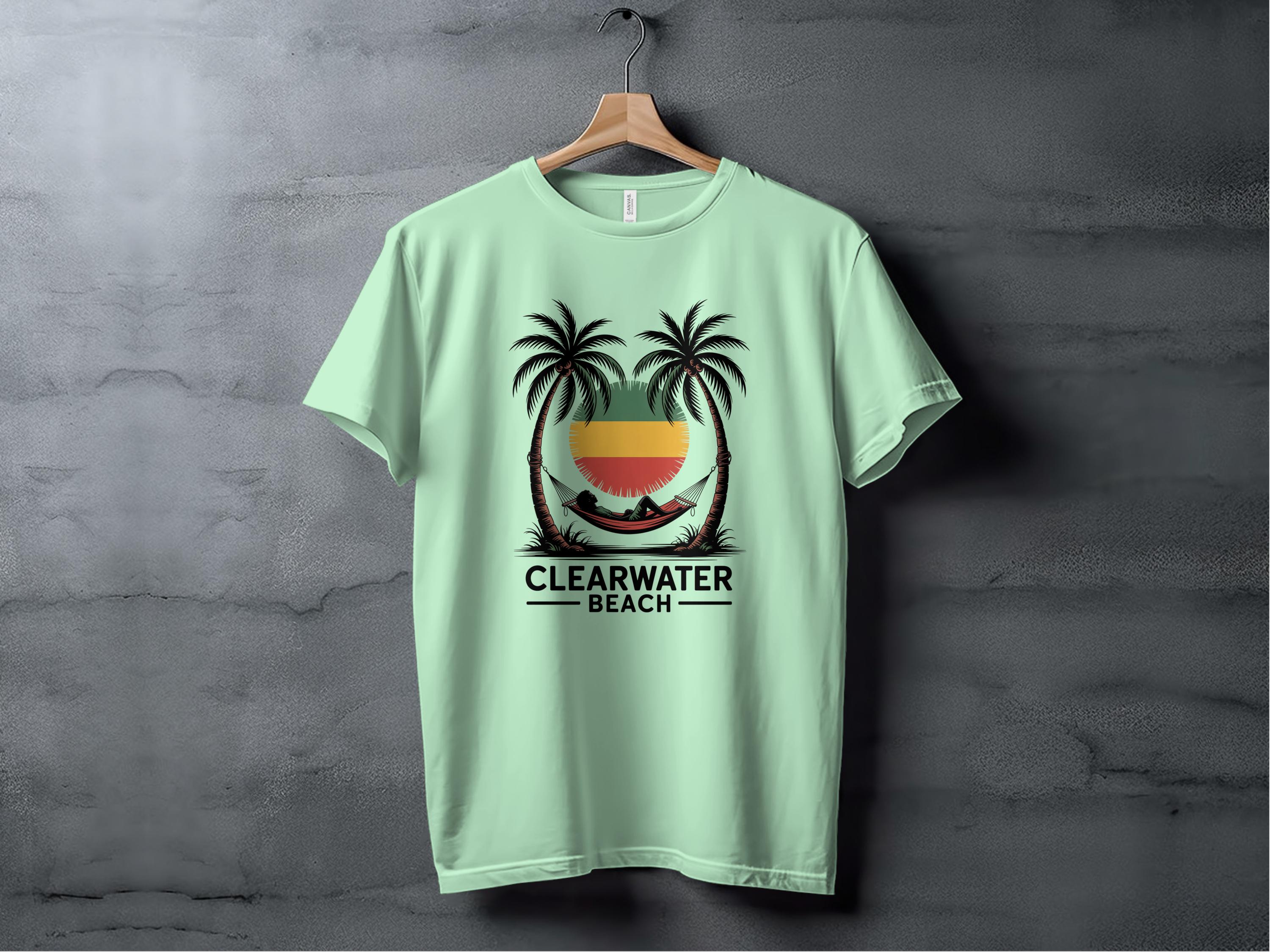 Clearwater Beach Palm Trees Graphic T-shirt product