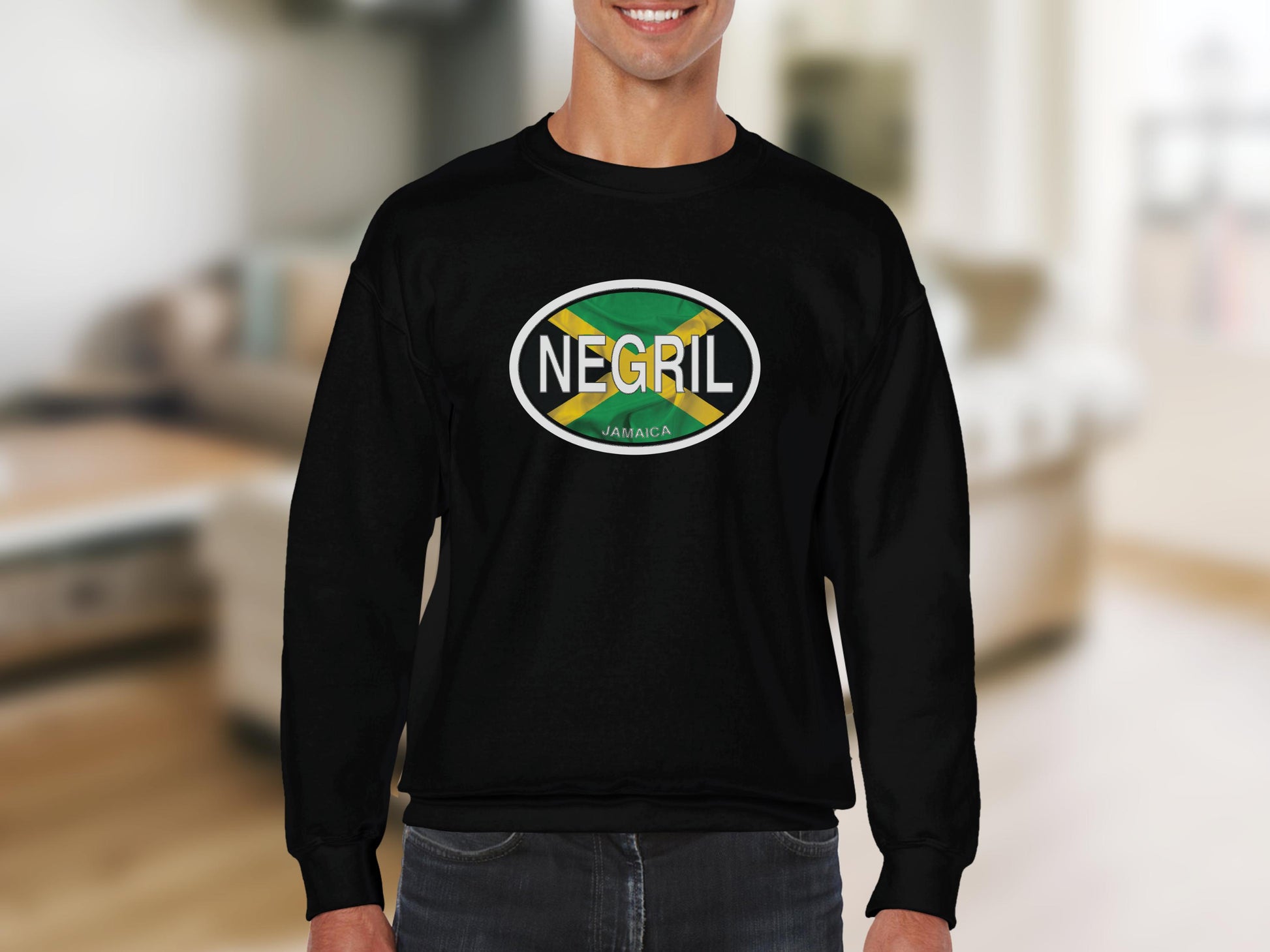 Negril Mens Sweatshirt Black