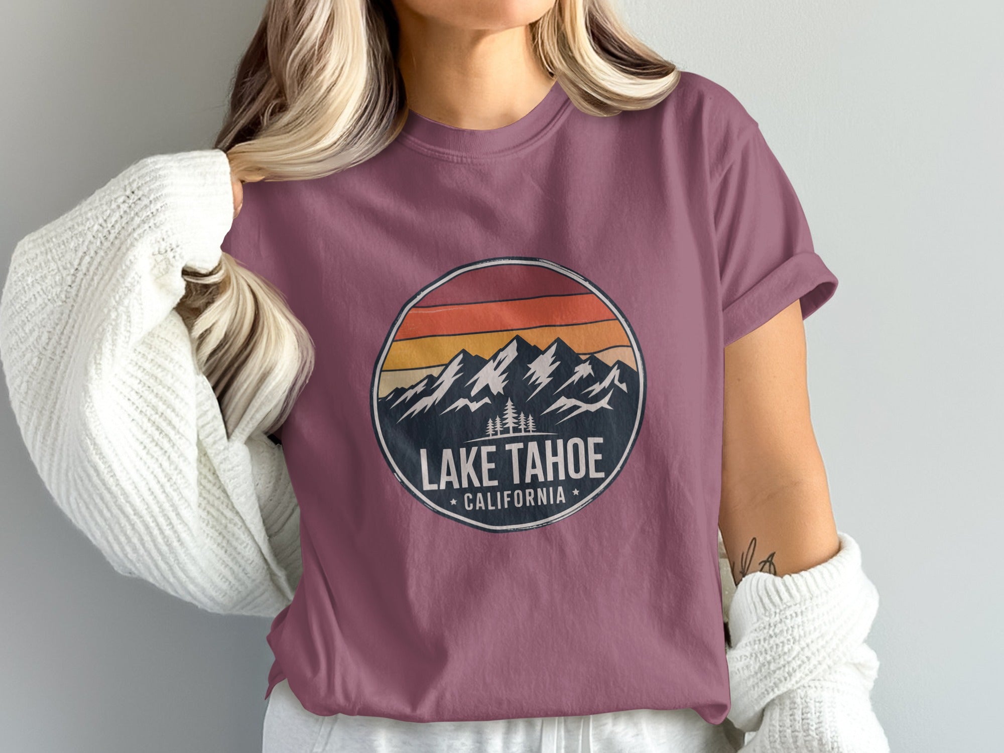 Lake Tahoe California Sunset Graphic Tee product type