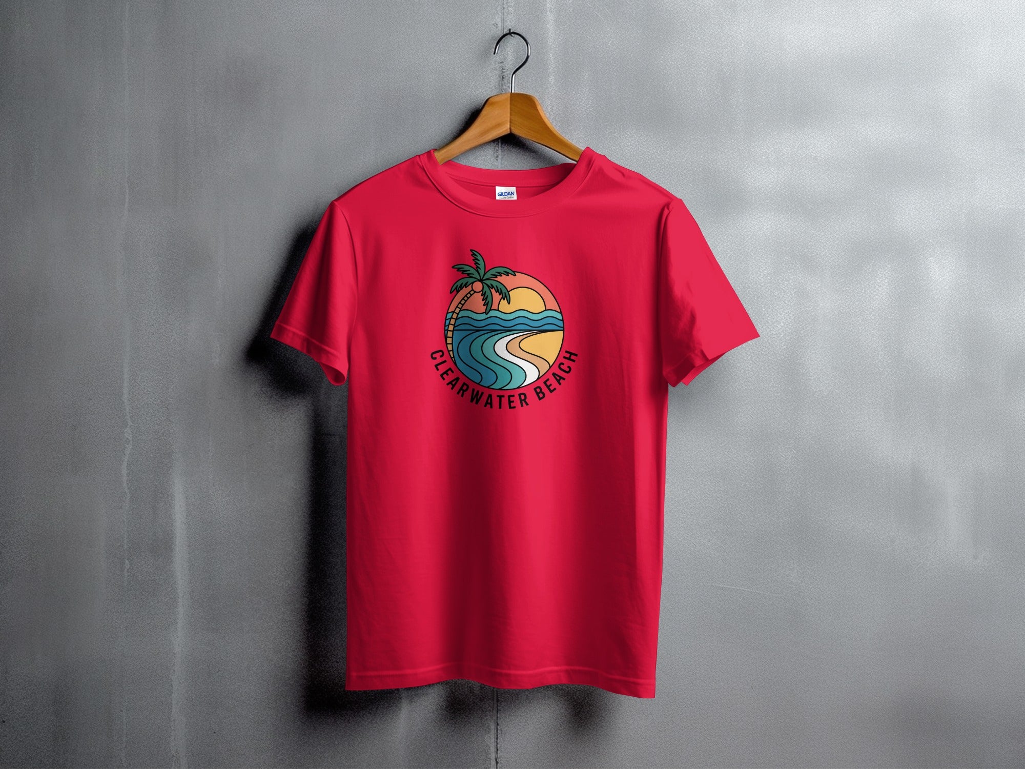 Clearwater Beach Sunset Wave Graphic T-Shirt product type