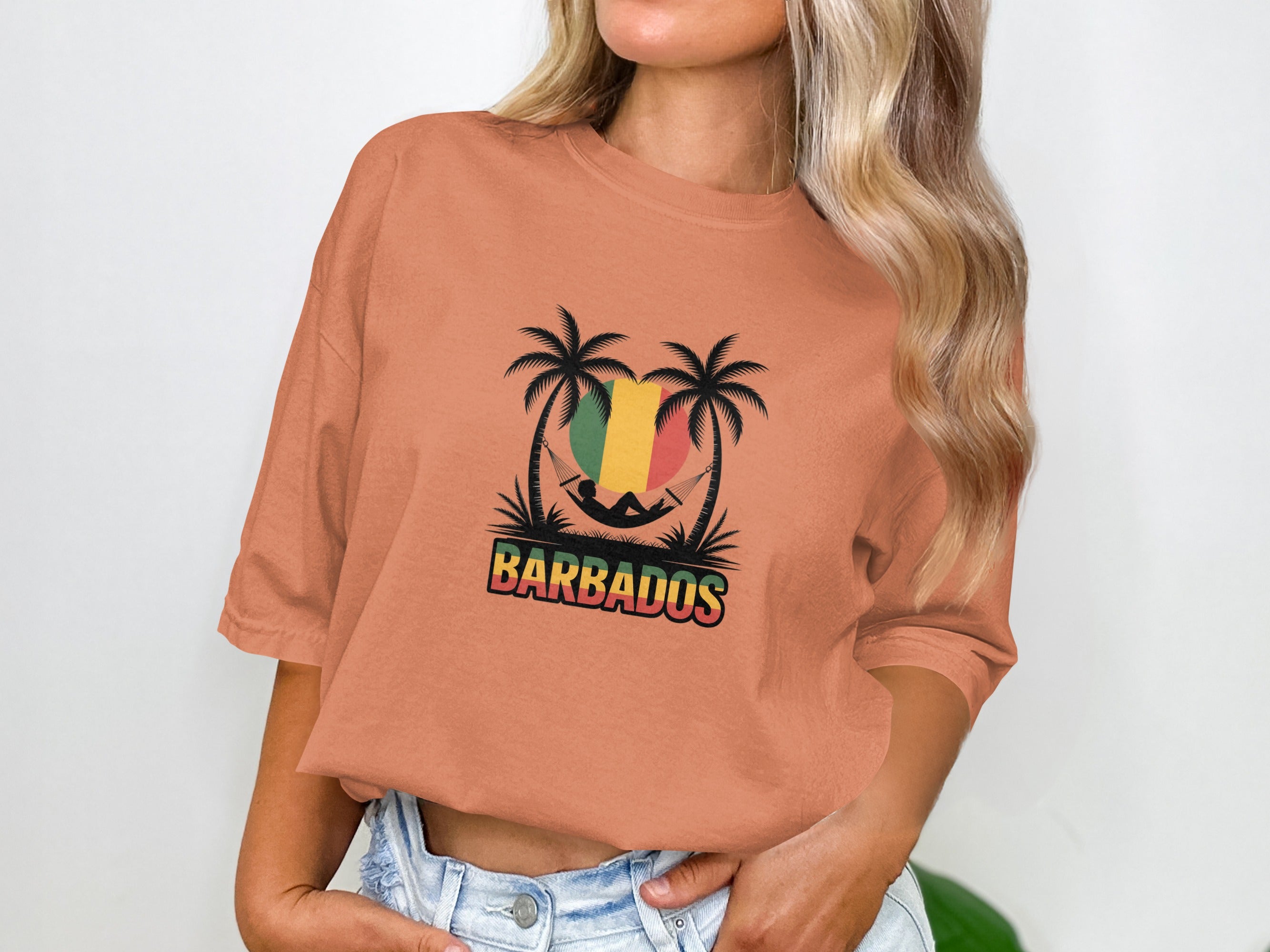 Barbados Island Palms Graphic Tee Shirt product