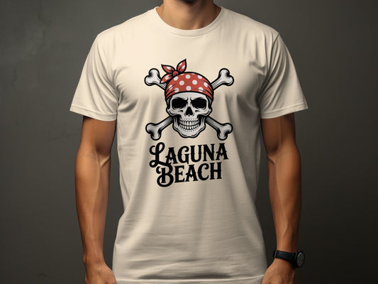 Laguna Beach Skull Red Bandana Graphic T-Shirt product