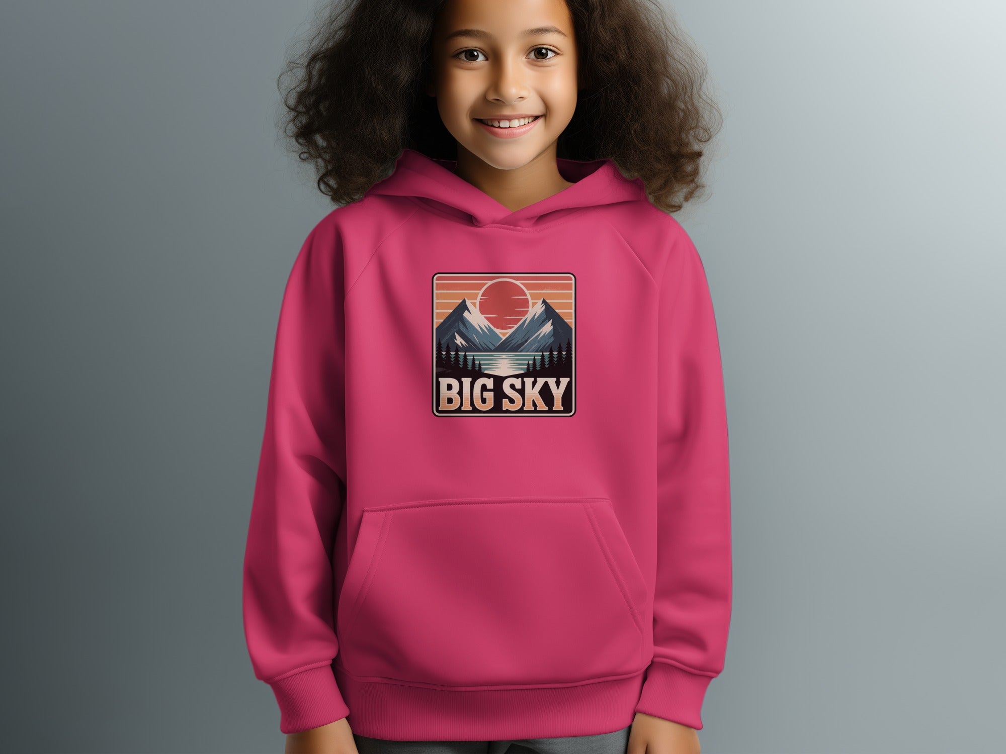 Big Sky Sunset Mountain Hoodie for Kids Product