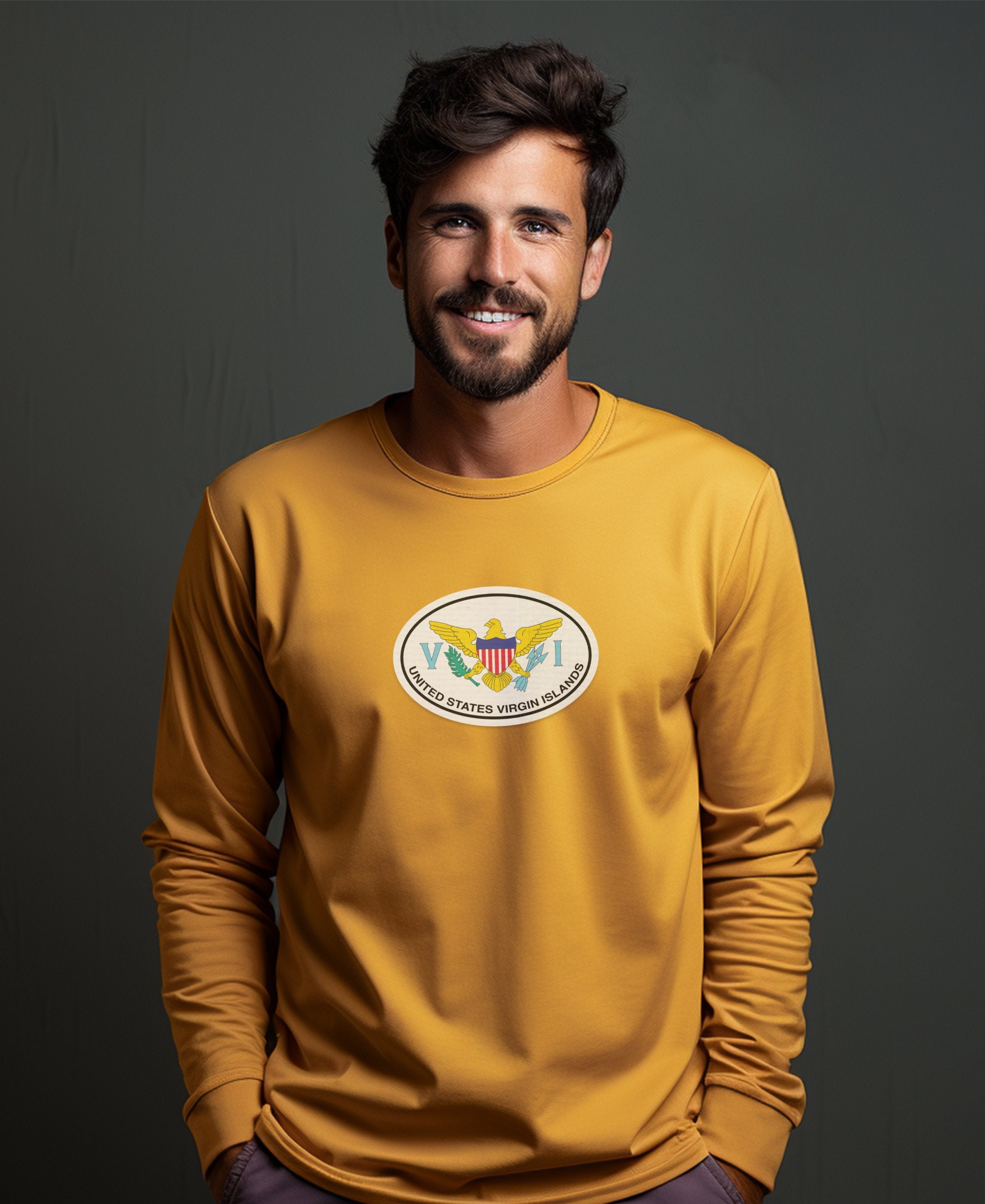 USVI Carnival Celebrations and Caribbean Island Life Mens Long Sleeve T Shirt