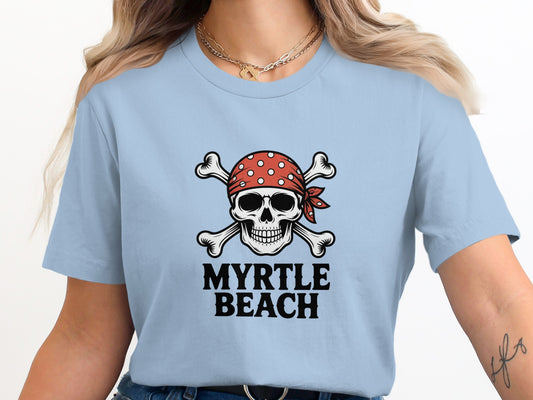 Myrtle Beach Skull and Crossbones Graphic T-Shirt product type