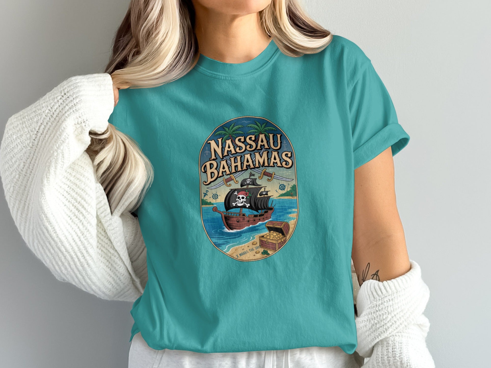 Nassau Bahamas Pirate Ship Graphic T-Shirt product type