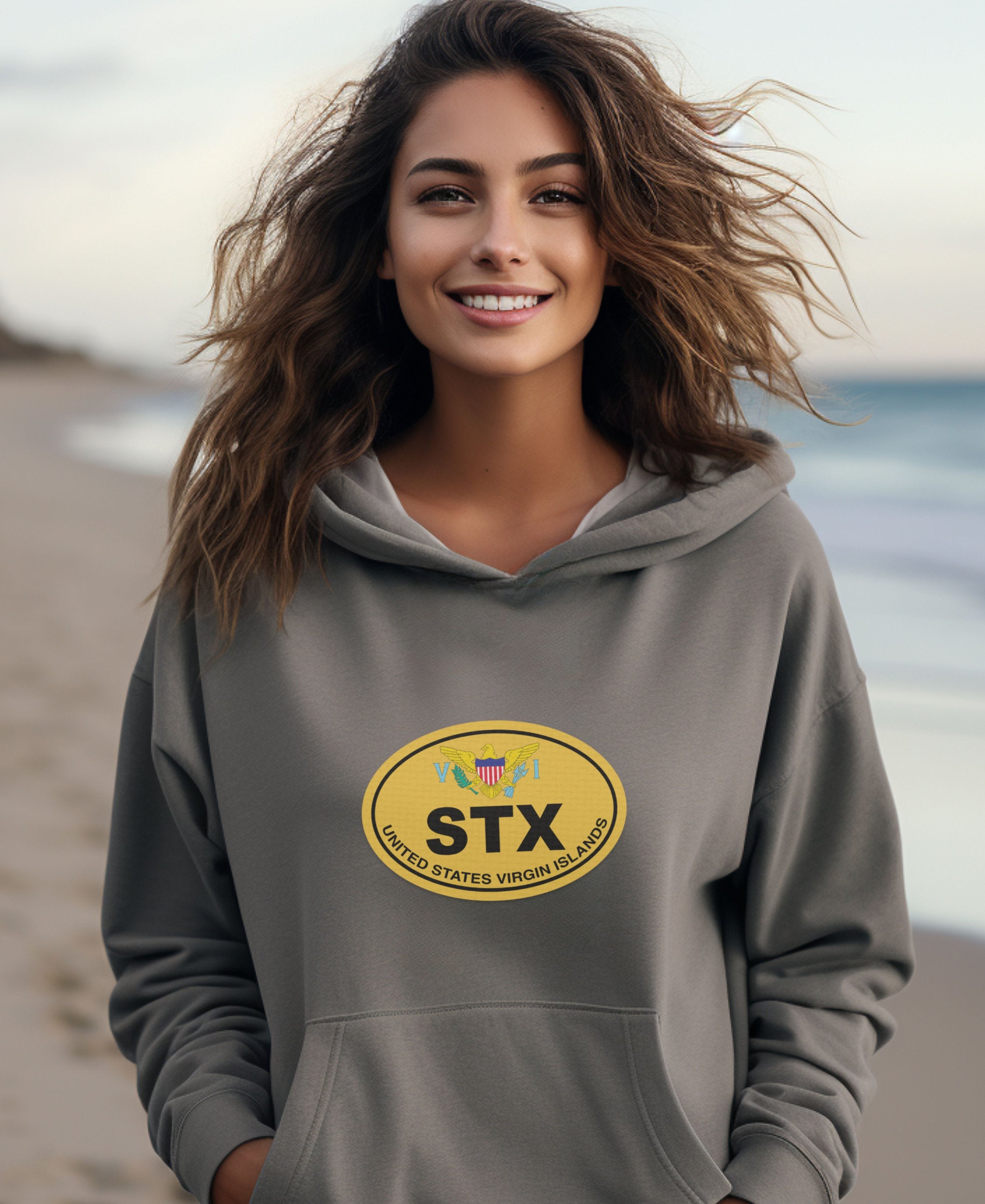 St Croix Island Style & Festive Vibes Womens Hoodie