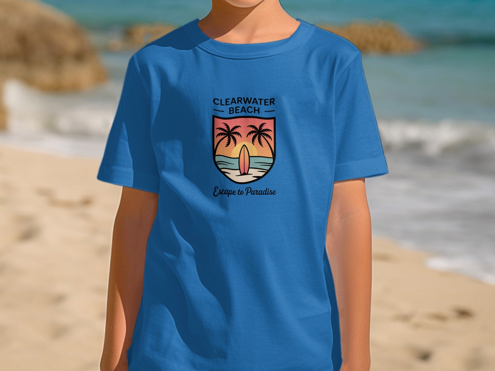 Clearwater Beach Surf Tee Shirt Escape to Paradise product type