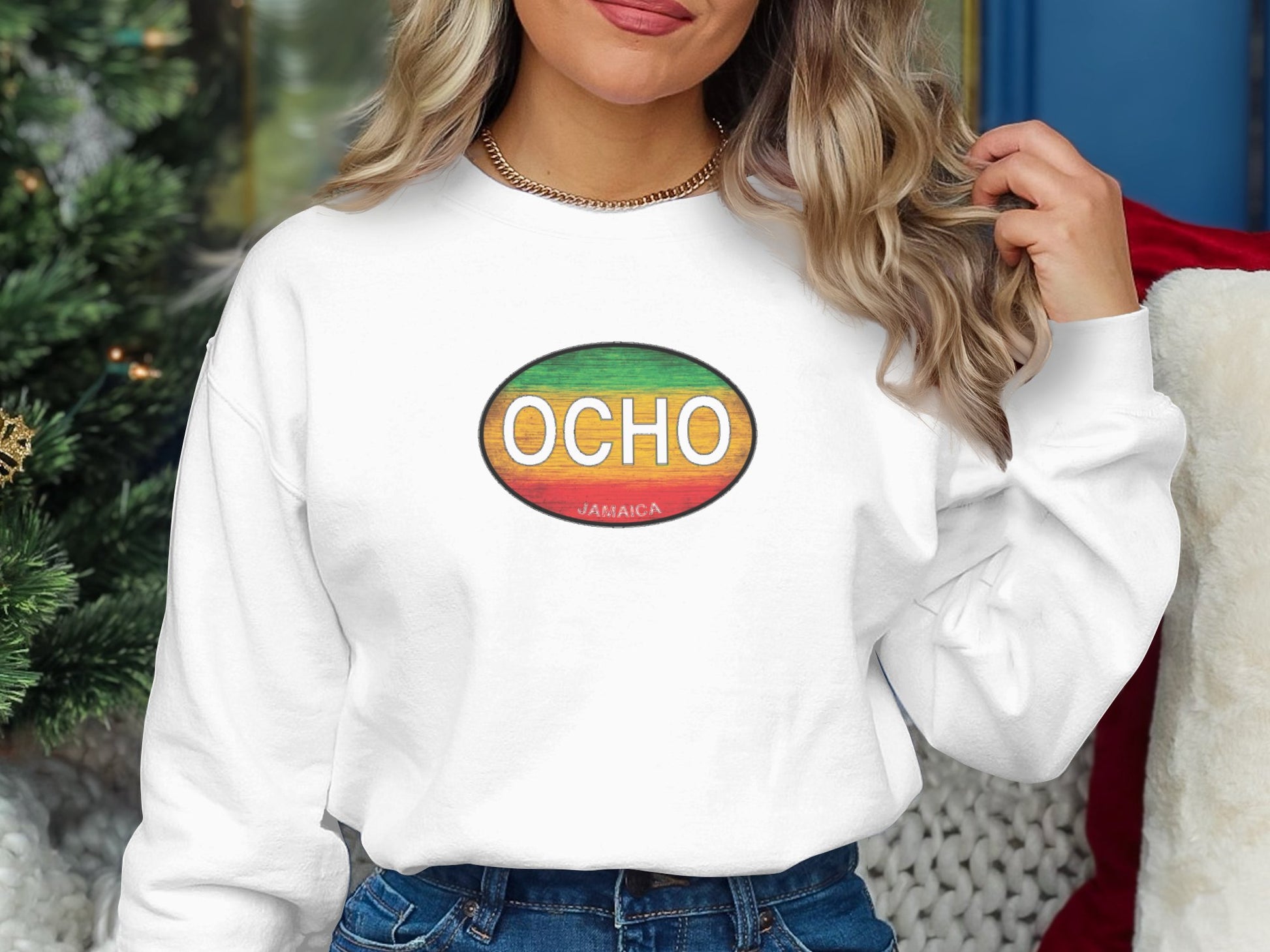 Ocho Rios Womens Sweatshirt Heliconia