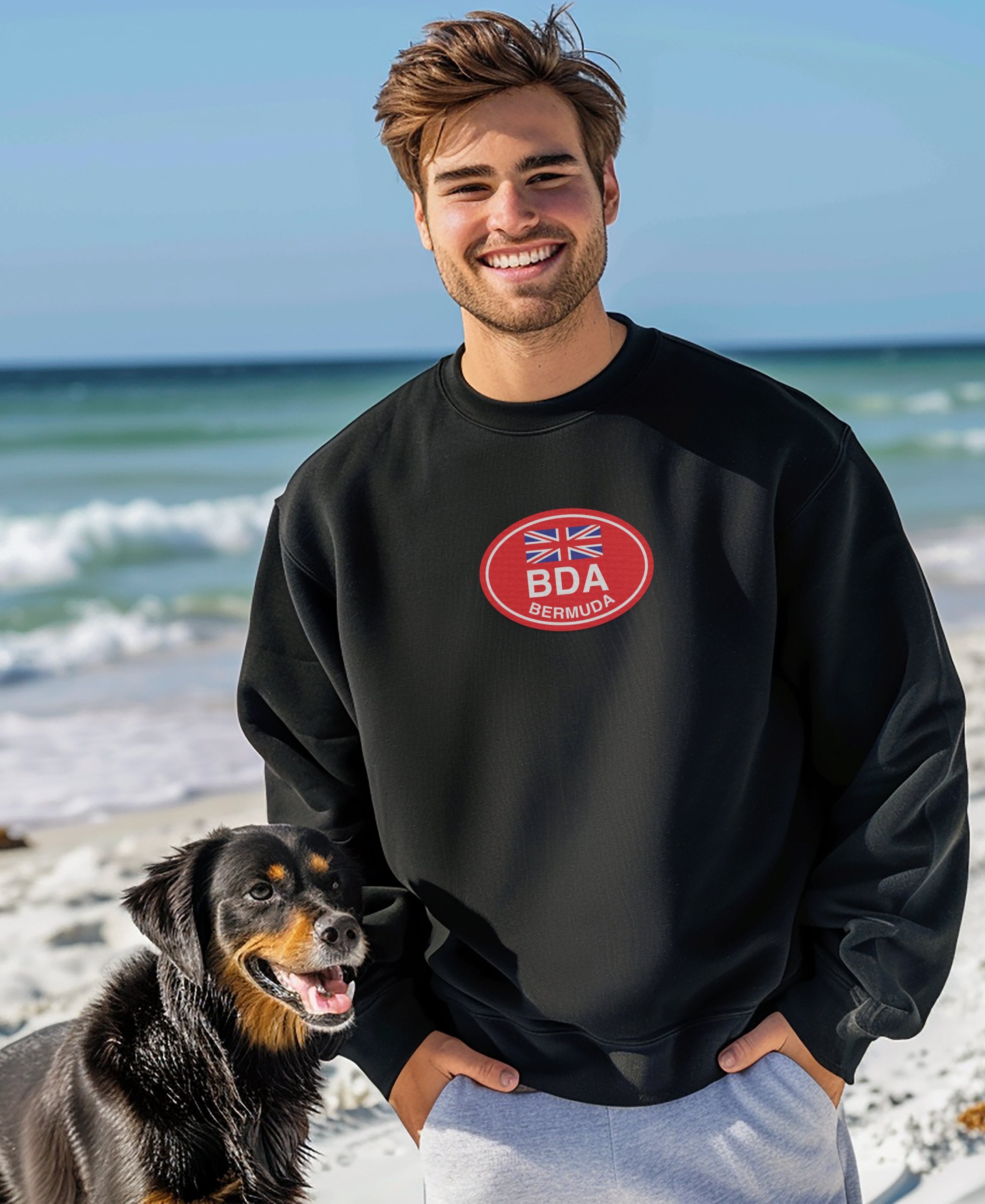Bermuda BDA Patch Design Black Sweatshirt product type