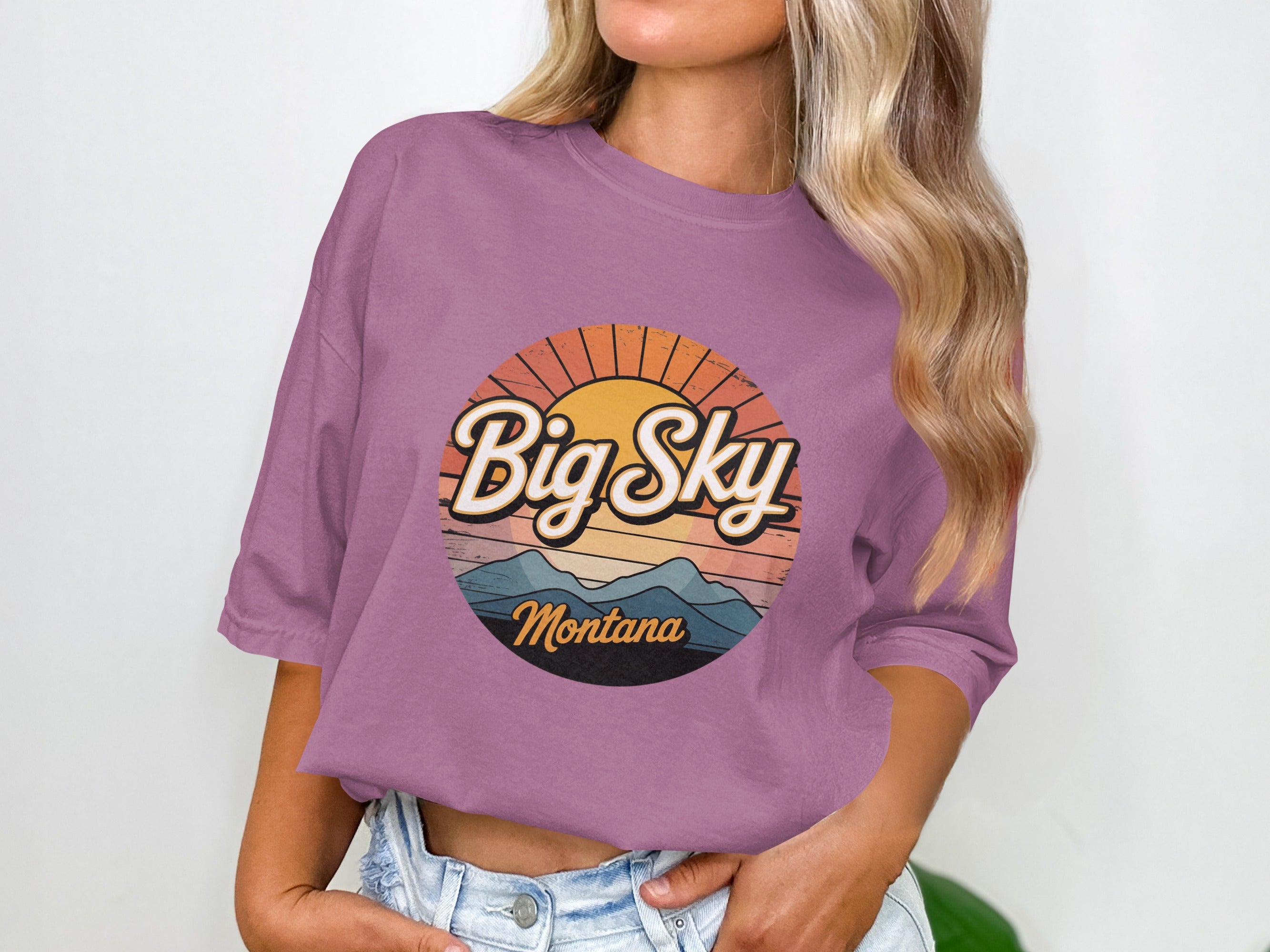 Big Sky Montana Graphic Print Retro Style Shirt product