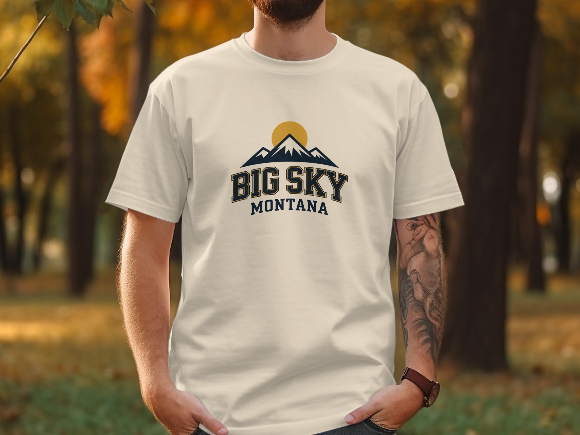 Big Sky Montana Scenic Design Tee Shirt product type