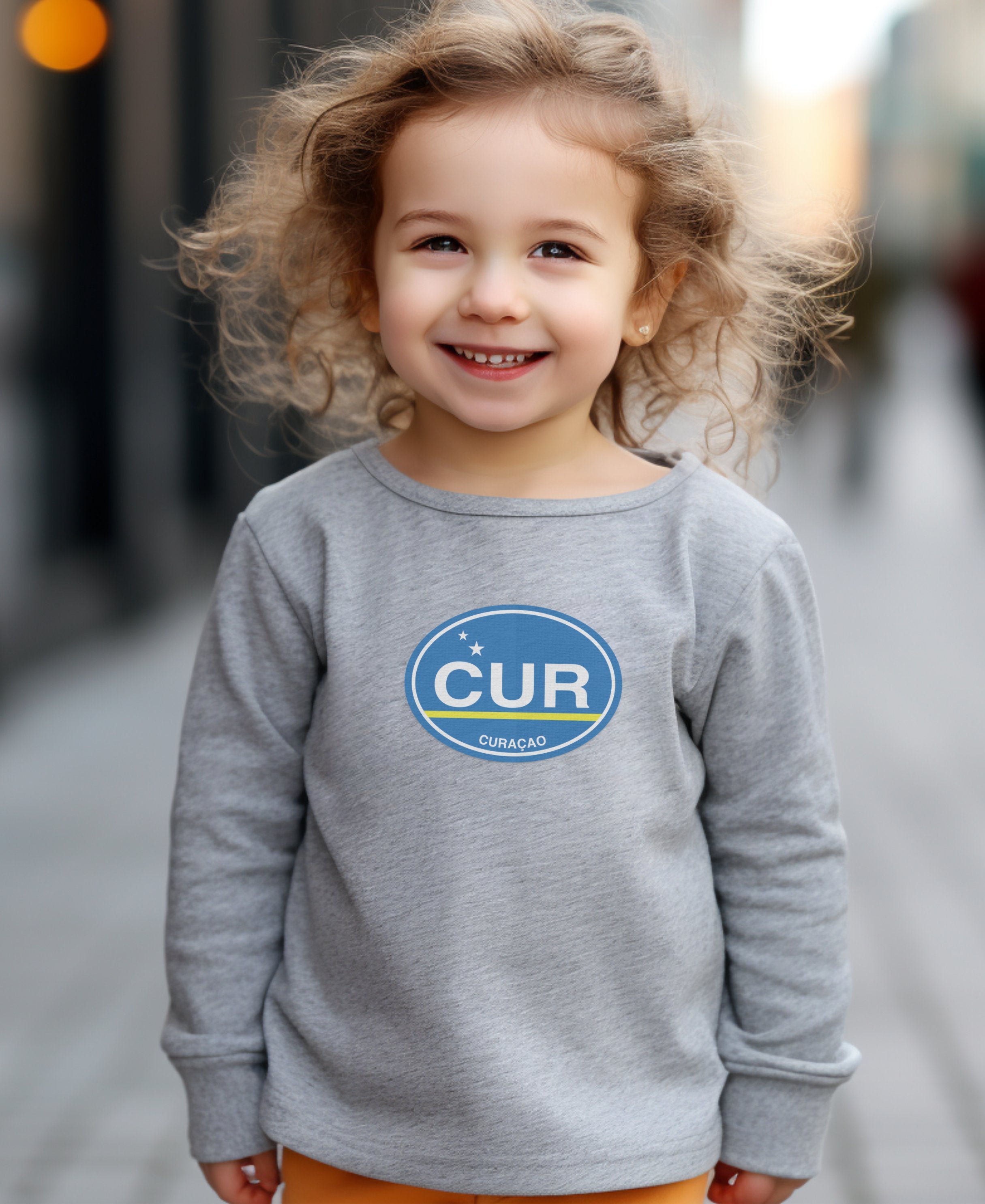 Curacao strolling colorful streets in Willemstad Toddler Long Sleeve T-Shirt