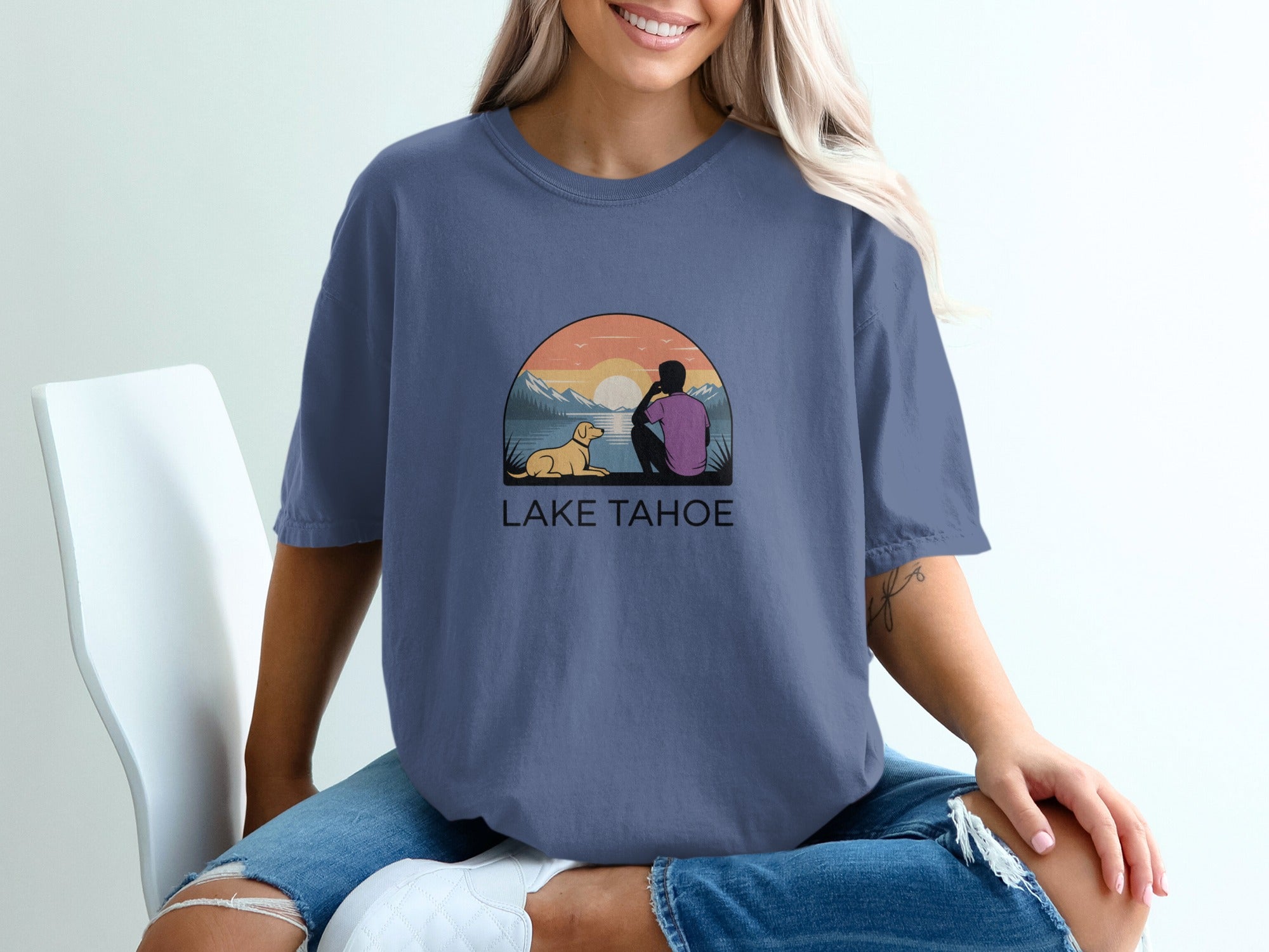 Lake Tahoe Scenic Dog and Owner Shirt product type