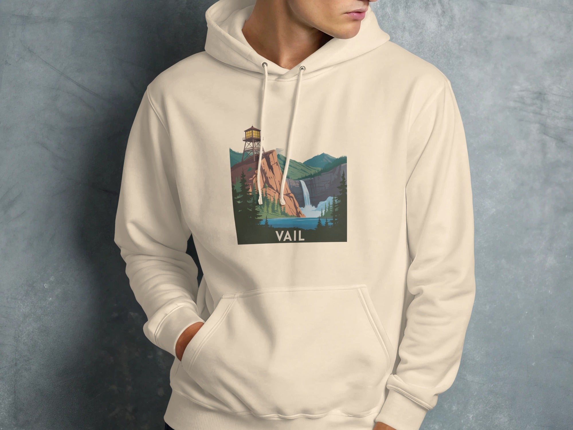 Vail Mountain Landscape Graphic Hoodie product