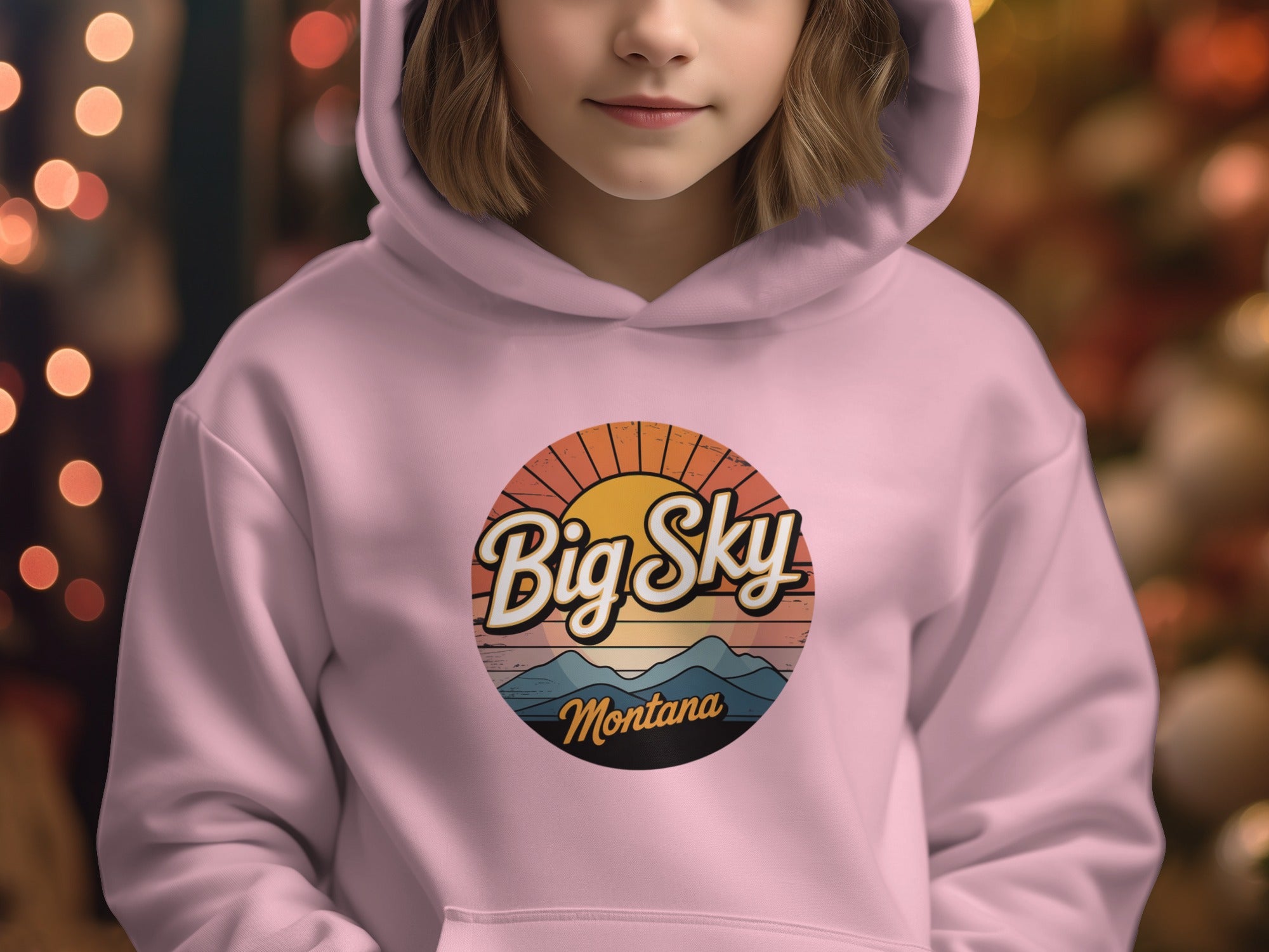 Big Sky Montana Graphic Hoodie Ideal Winter Wear