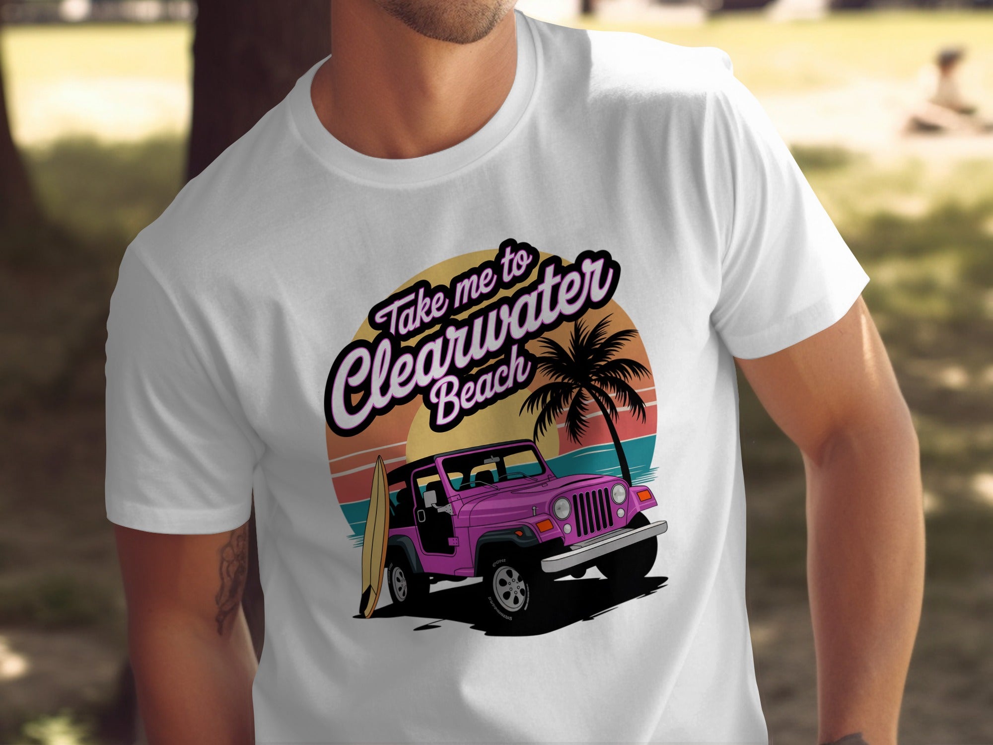 Take me to Clearwater Beach Jeep Graphic Shirt product