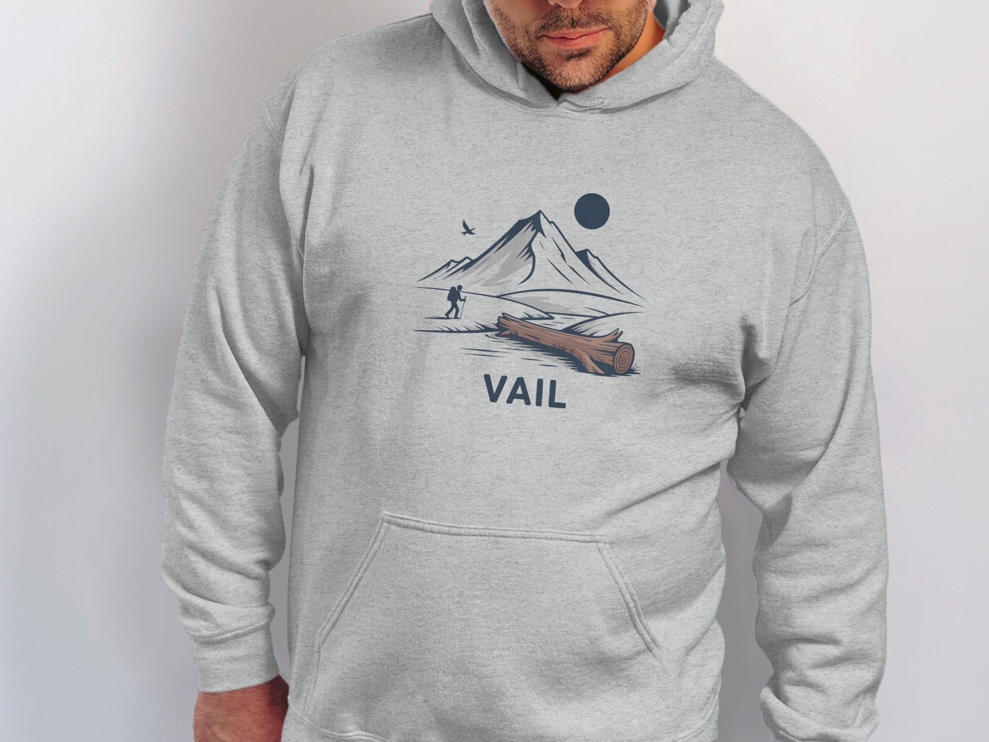 Vail Mountain Print Cozy Hooded Sweatshirt product type