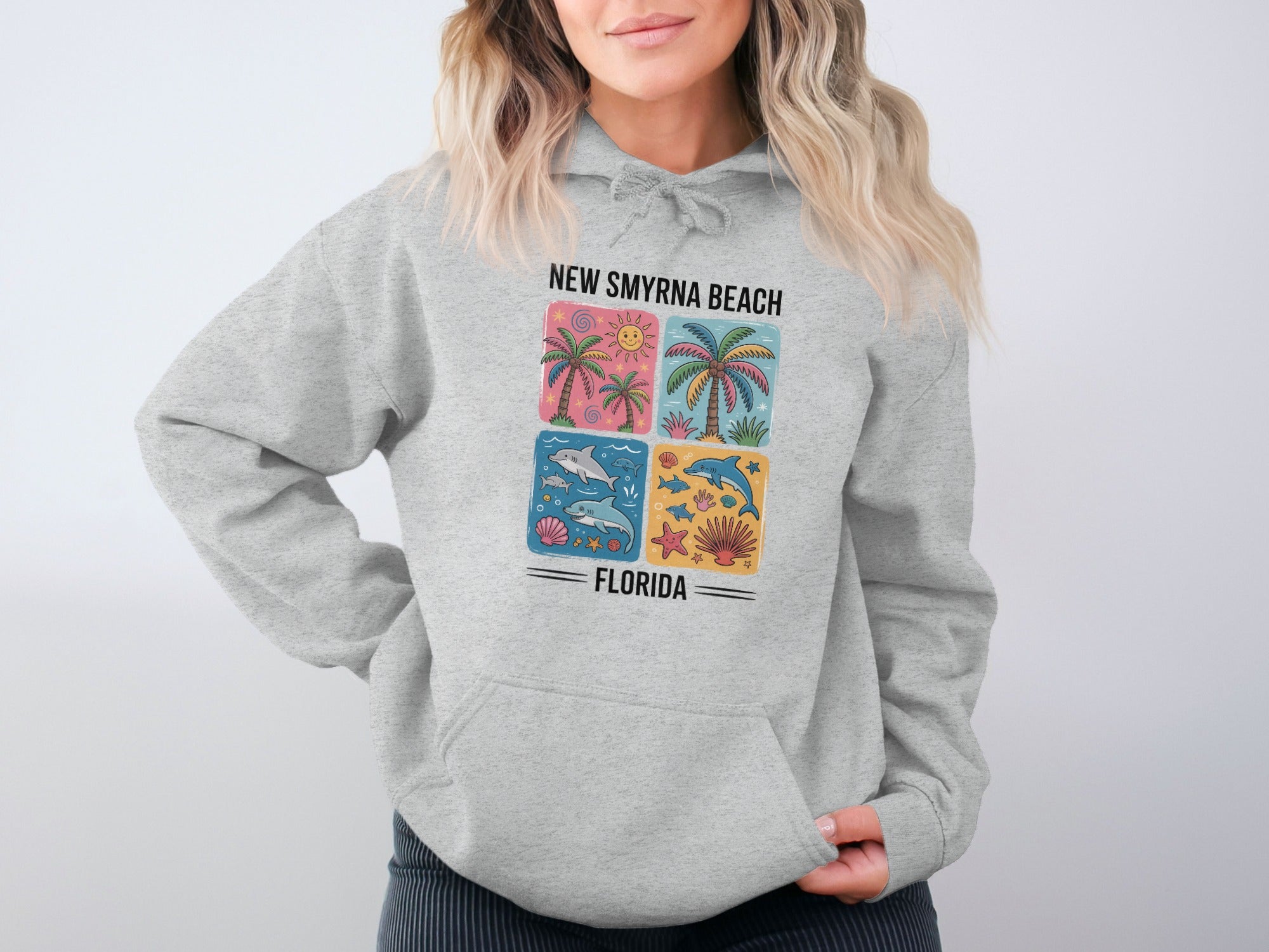 New Smyrna Beach Florida Graphic Hooded Sweatshirt product