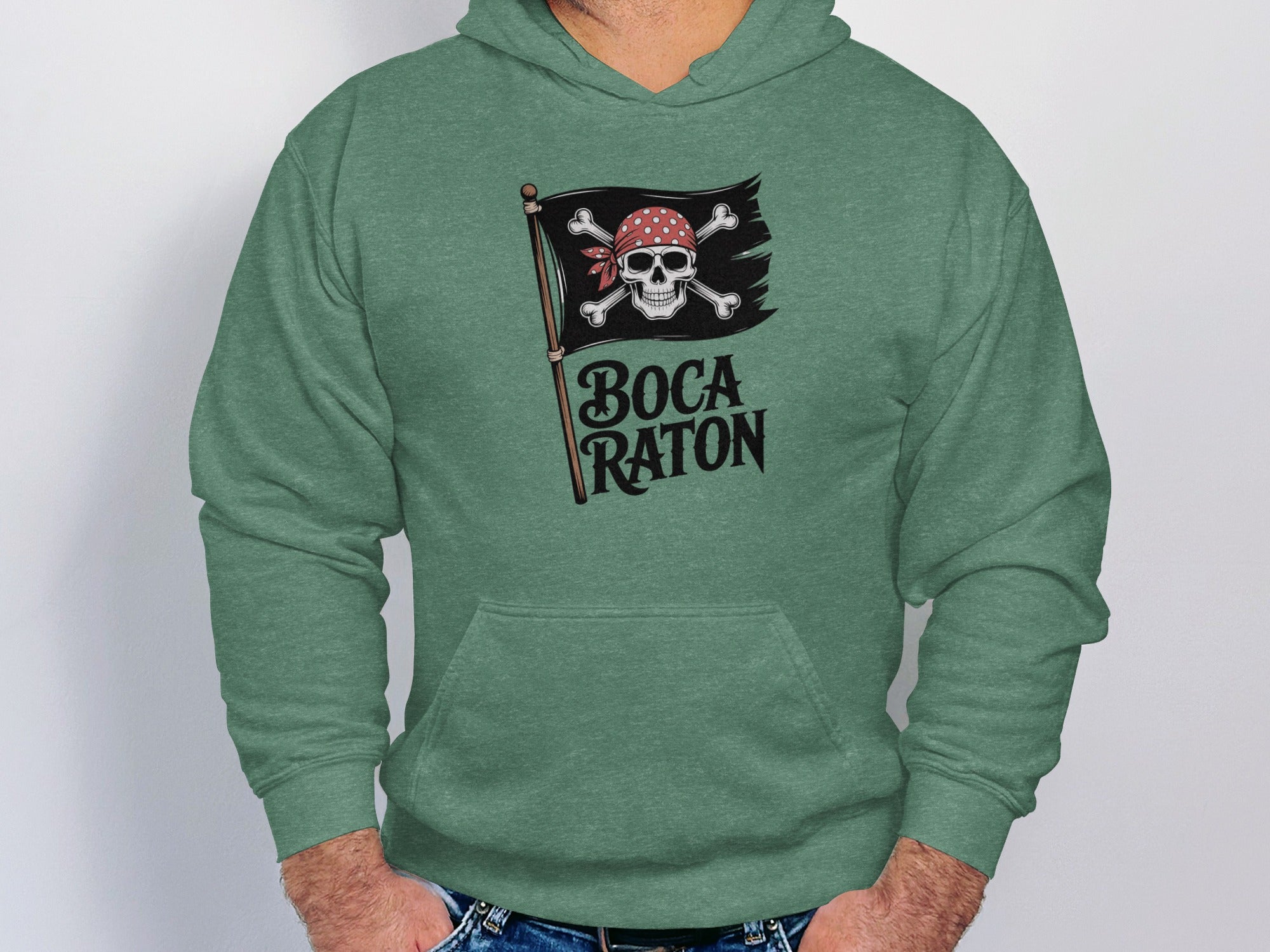 Boca Raton Pirate Skull Design Hoodie product type