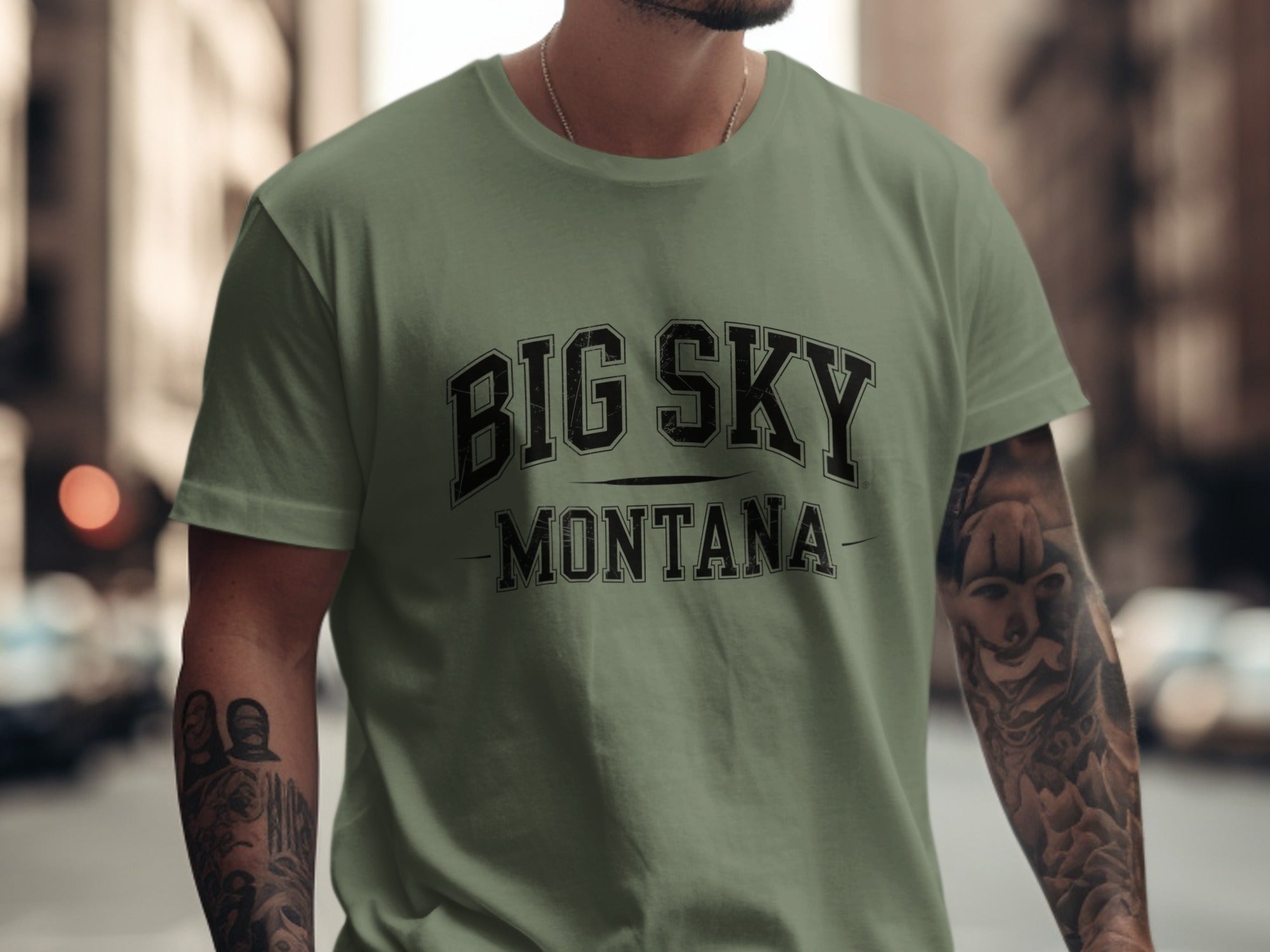 Big Sky Montana Graphic T-Shirt for Casual Wear